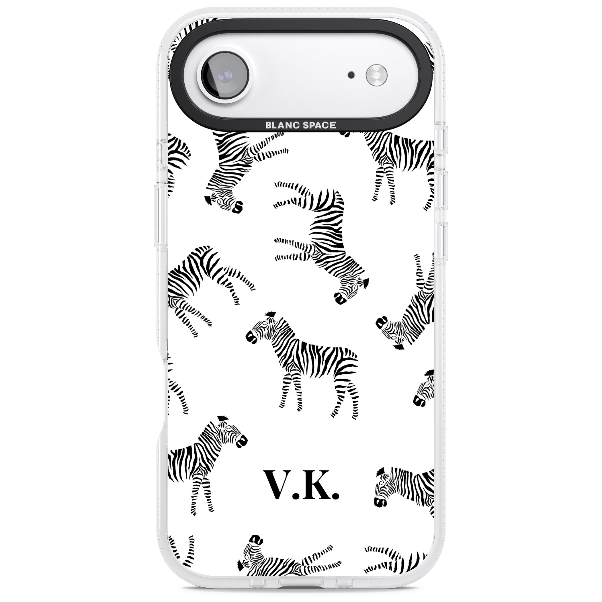 Personalised Zebra Pattern iPhone 17 Air Impact Air Clear Phone Case