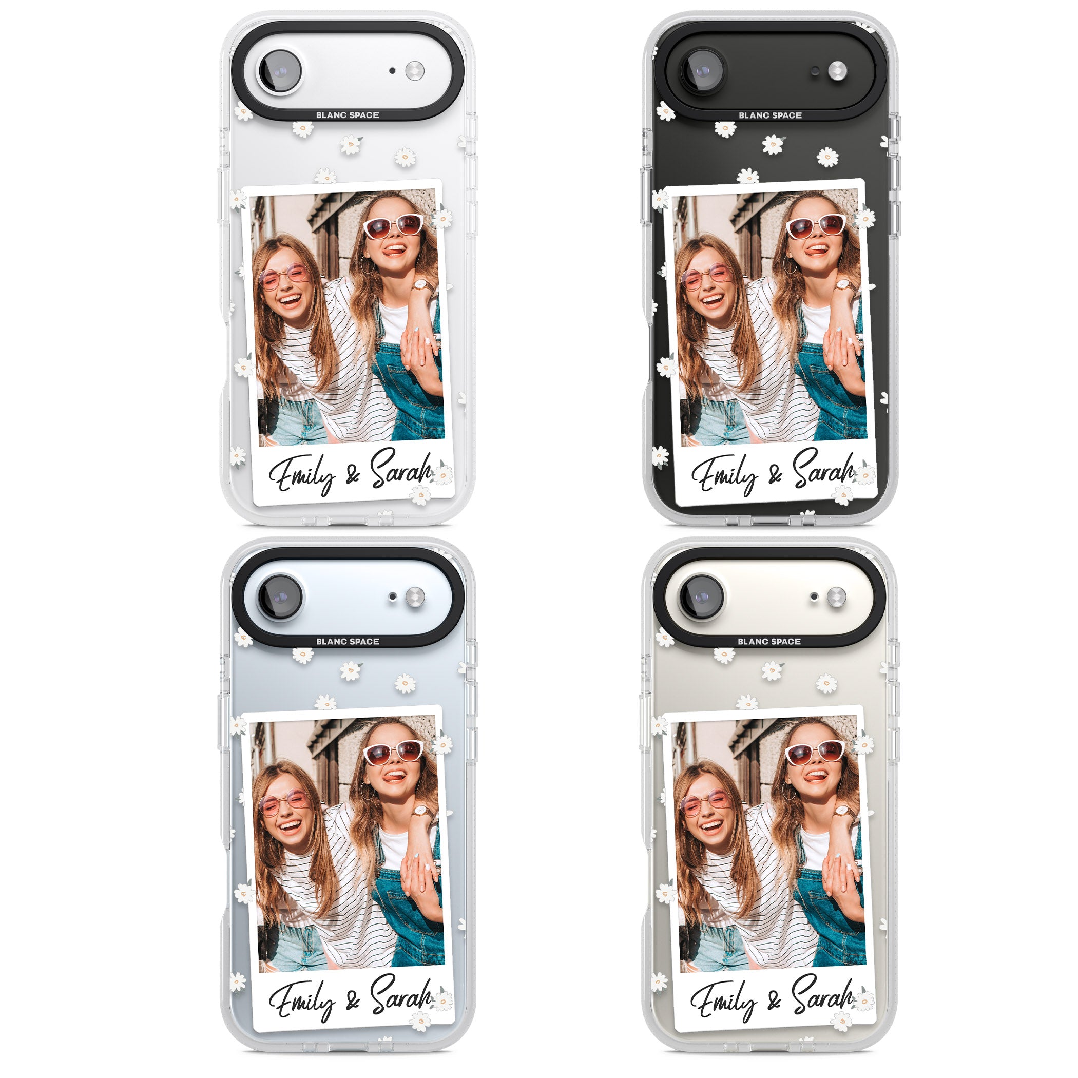 Personalised Daisy Instant Photo iPhone 17 Air Impact Air Clear Phone Case APT Impact Protection