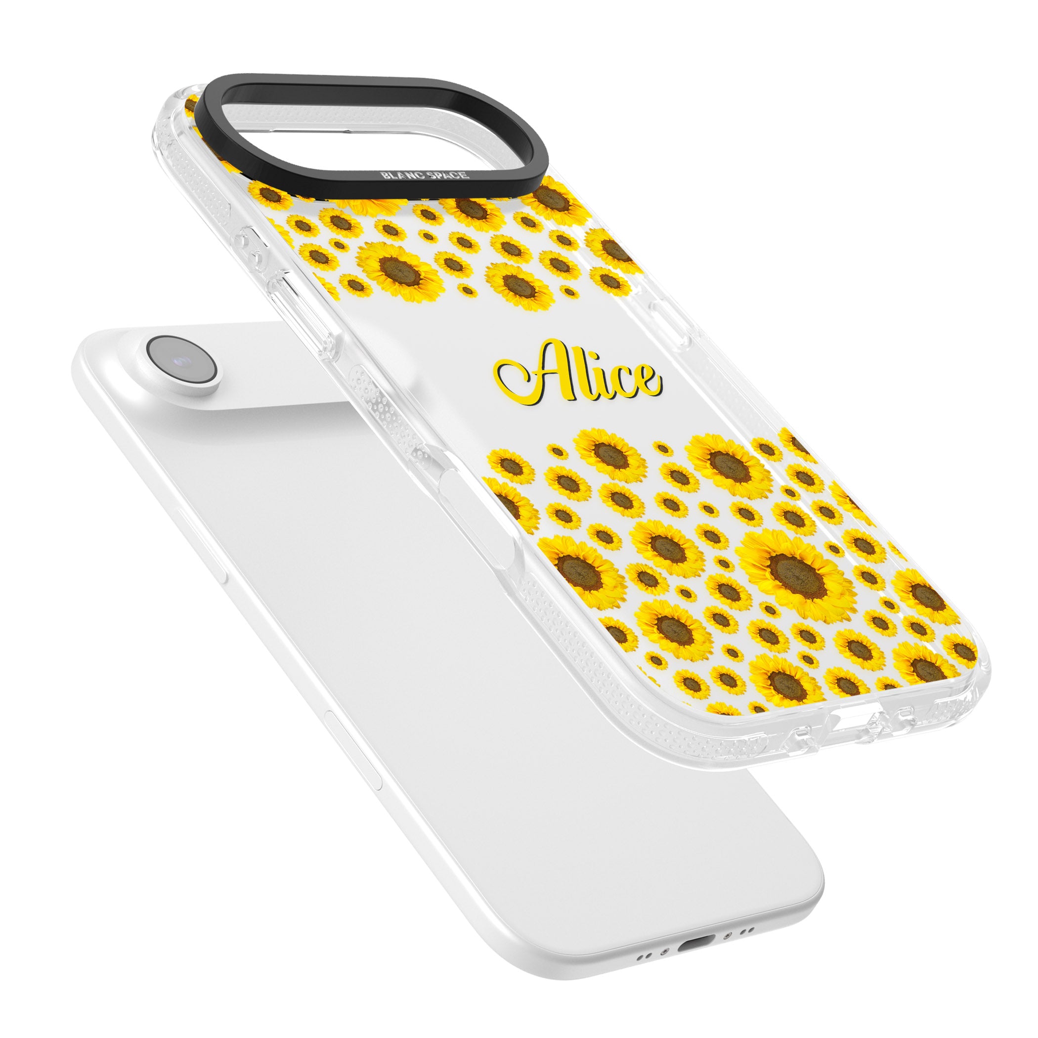 Personalised Sunflowers iPhone 17 Air Impact Air Clear Phone Case Colours
