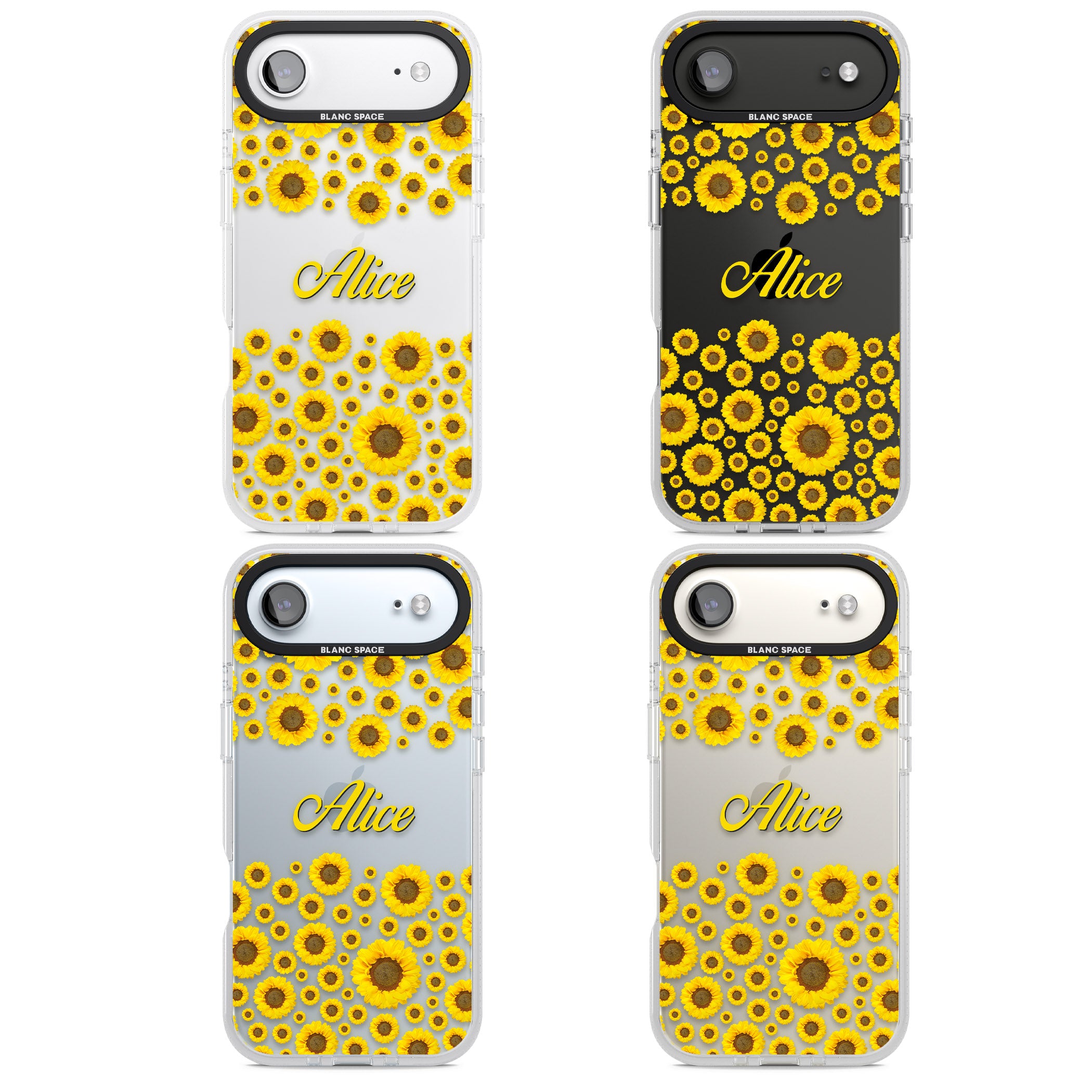 Personalised Sunflowers iPhone 17 Air Impact Air Clear Phone Case APT Impact Protection