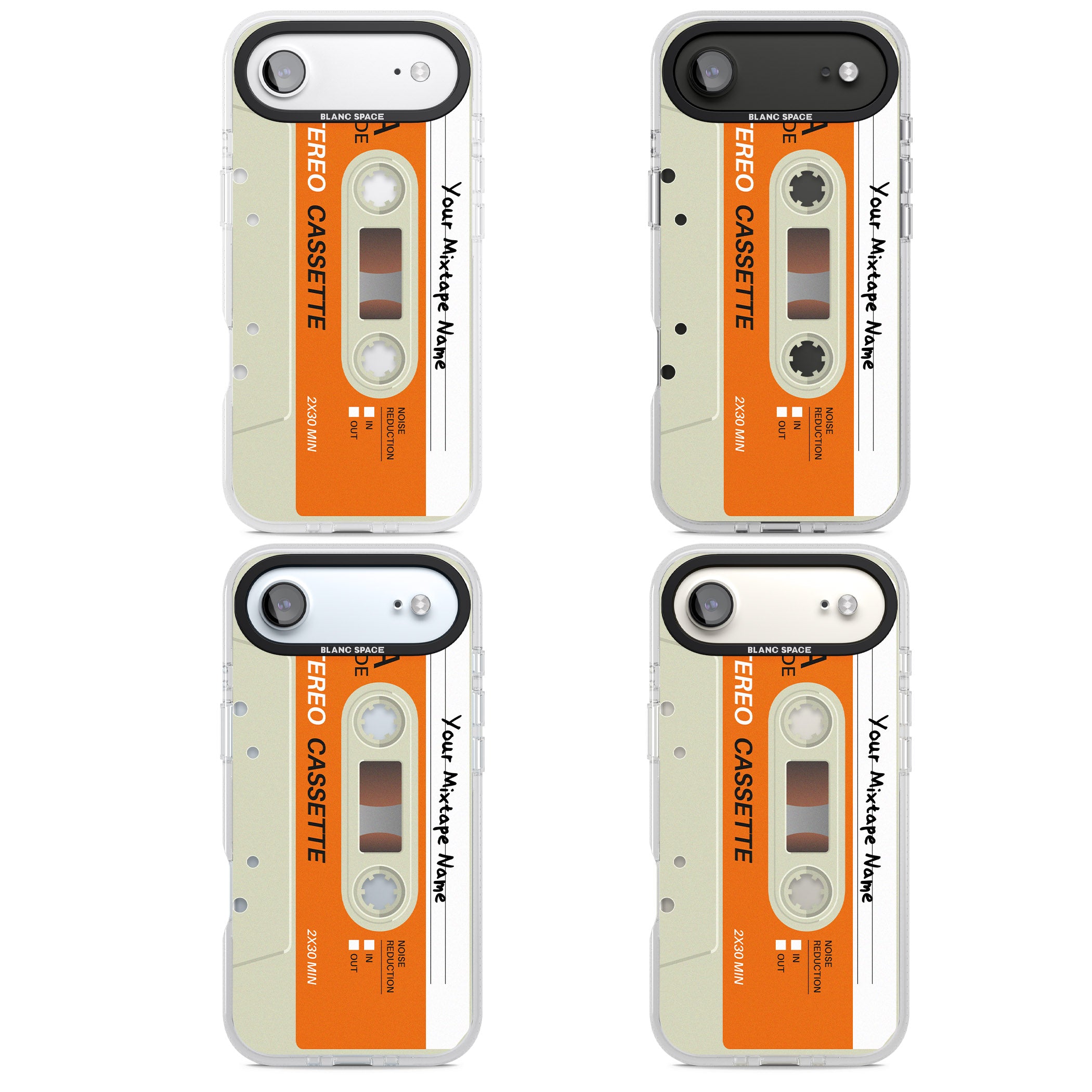 Personalised Retro Cassette Classic iPhone 17 Air Impact Air Clear Phone Case APT Impact Protection