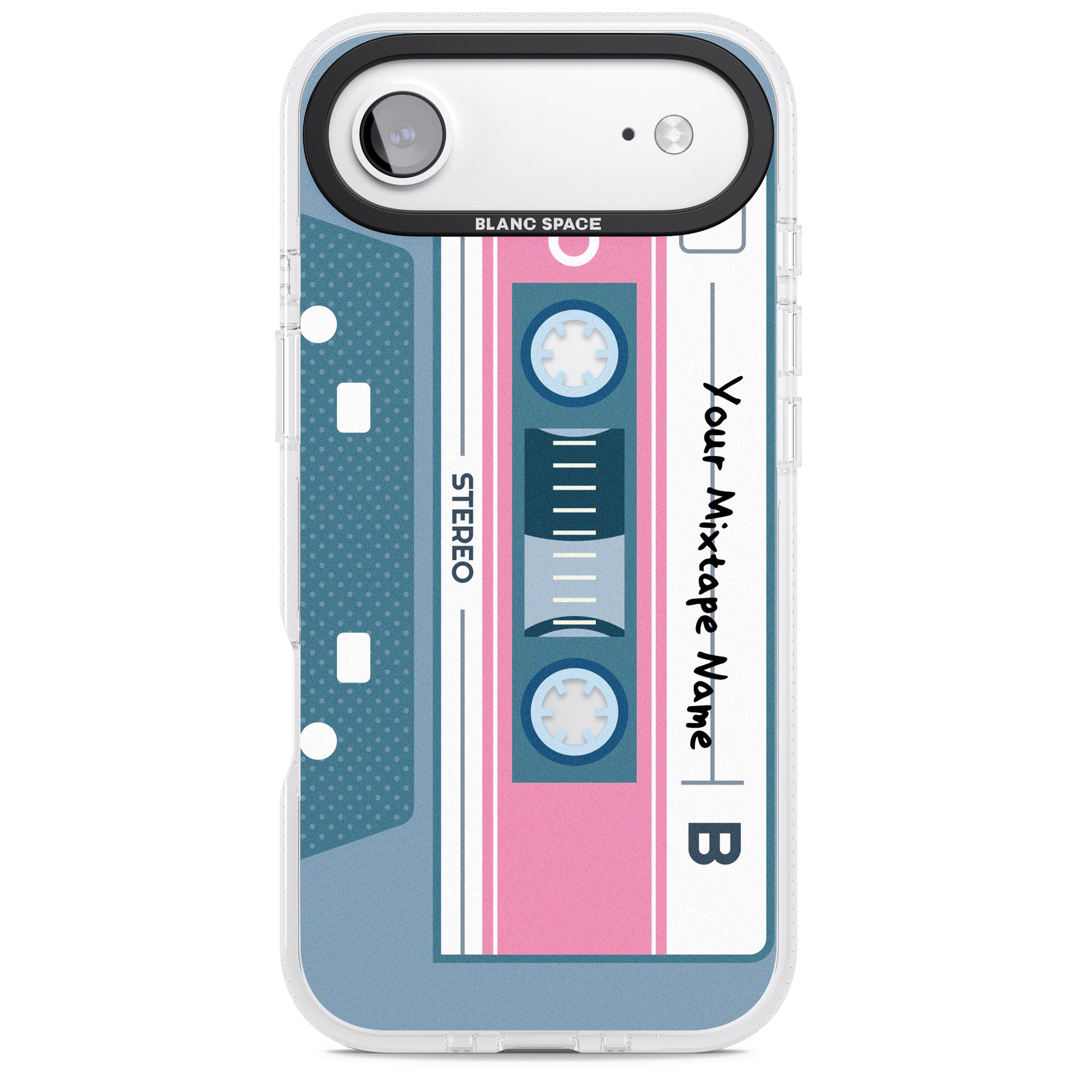 Personalised Retro Cassette Mixtape iPhone 17 Air Impact Air Clear Phone Case