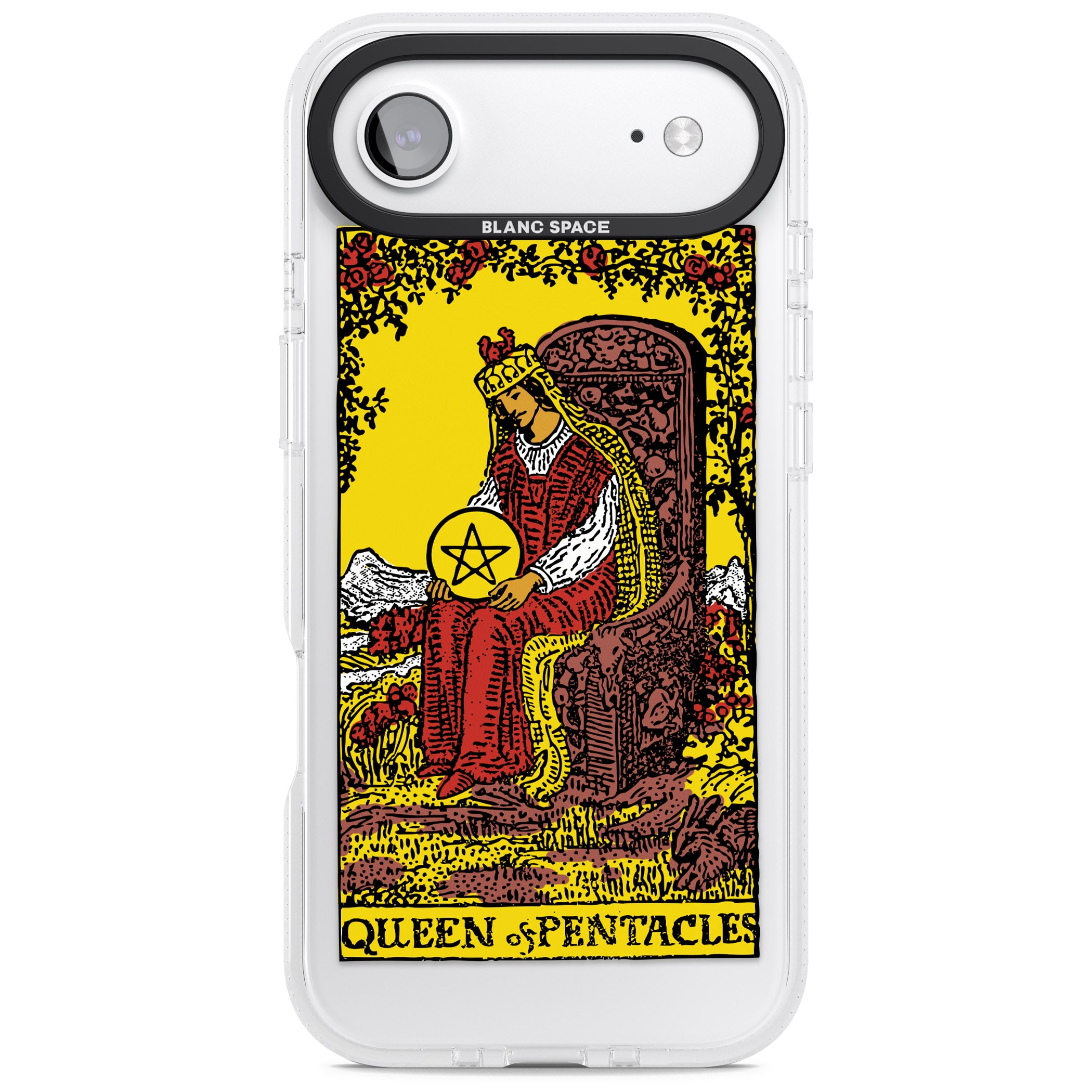 Personalised Queen Of Pentacles Tarot Card (Color) iPhone 17 Air Impact Air Clear Phone Case