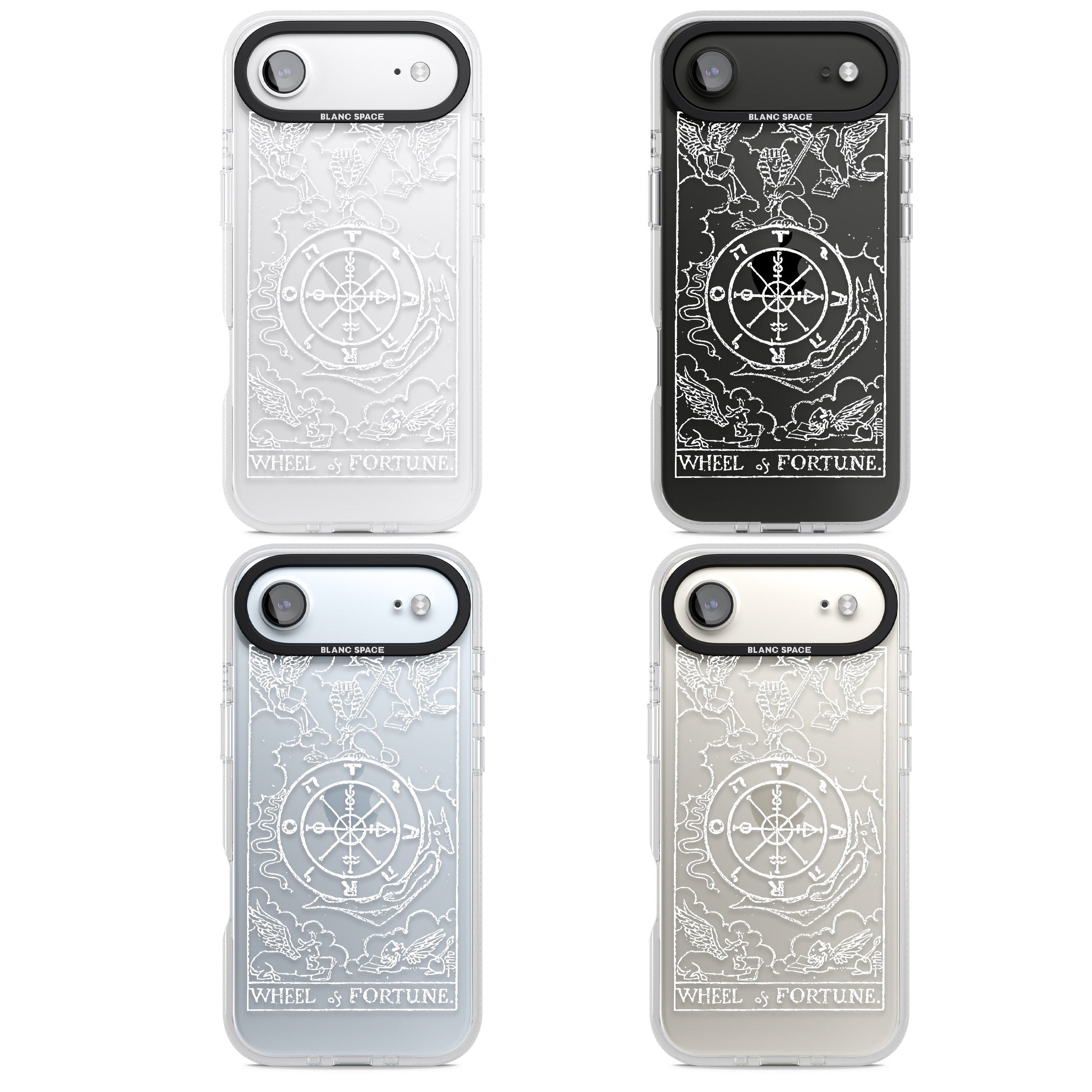 Personalised Wheel Of Fortune Tarot Card (White) iPhone 17 Air Impact Air Clear Phone Case APT Impact Protection