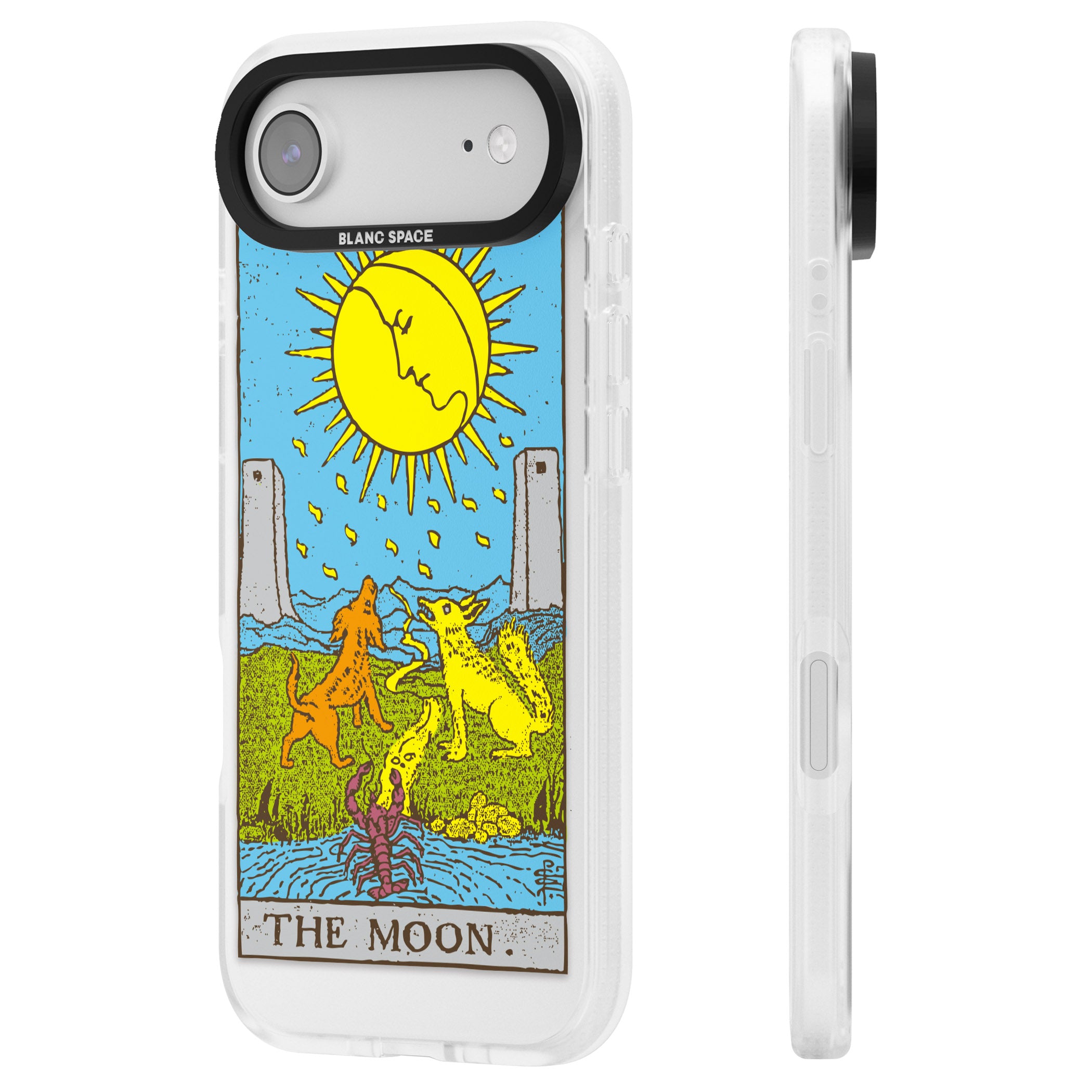 Personalised The Moon Tarot Card (Color) iPhone 17 Air Impact Air Clear Phone Case Side Profile