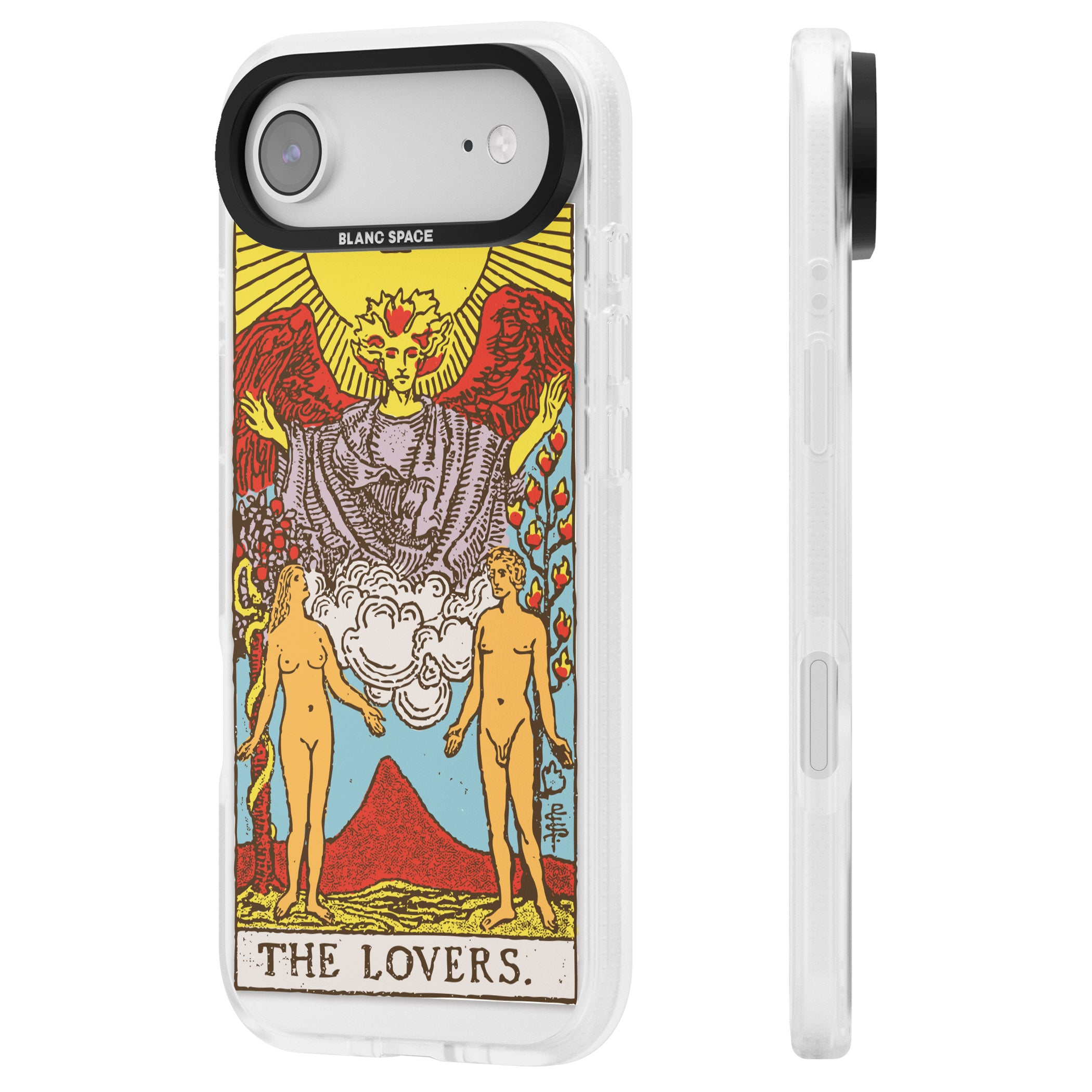 Personalised The Lovers Tarot Card (Color) iPhone 17 Air Impact Air Clear Phone Case Side Profile