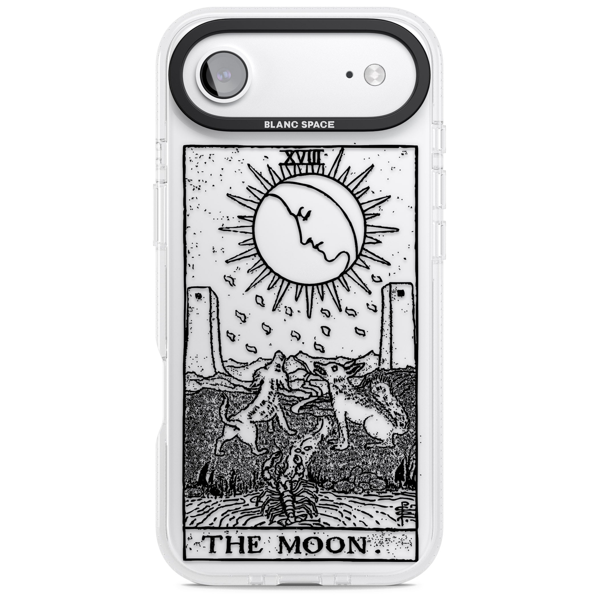 Personalised The Moon Tarot Card (Clear) iPhone 17 Air Impact Air Clear Phone Case