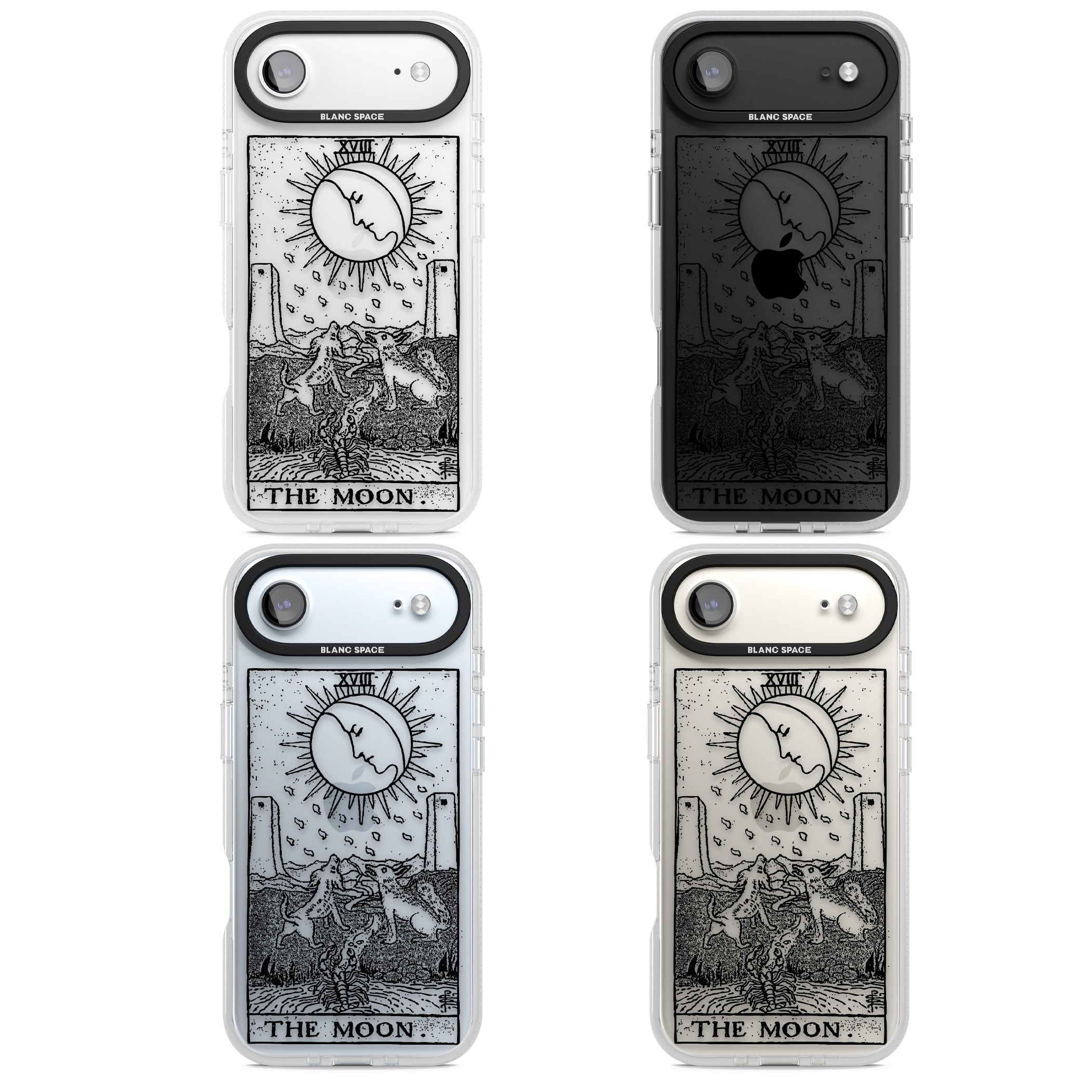 Personalised The Moon Tarot Card (Clear) iPhone 17 Air Impact Air Clear Phone Case APT Impact Protection