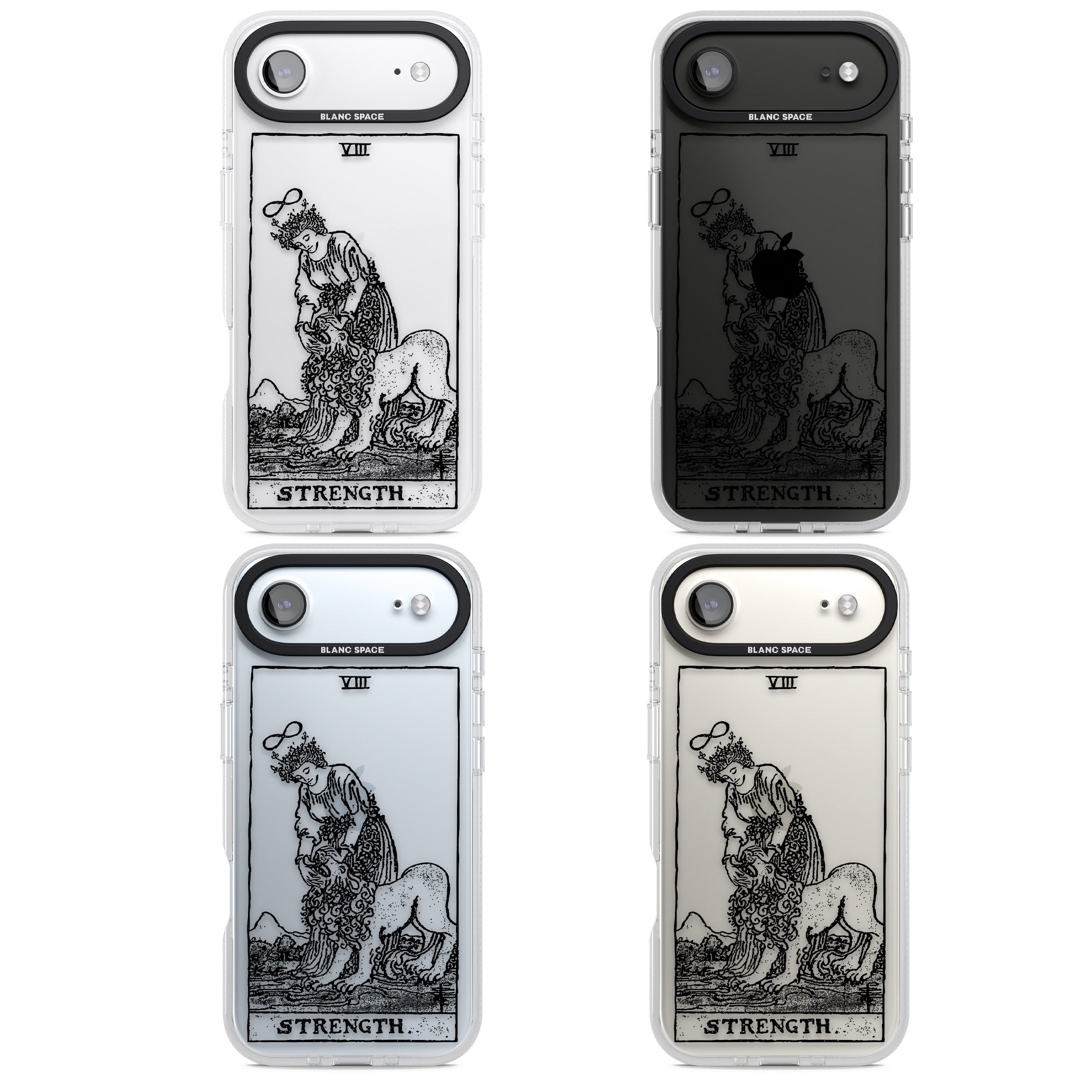 Personalised Strength Tarot Card (Clear) iPhone 17 Air Impact Air Clear Phone Case APT Impact Protection