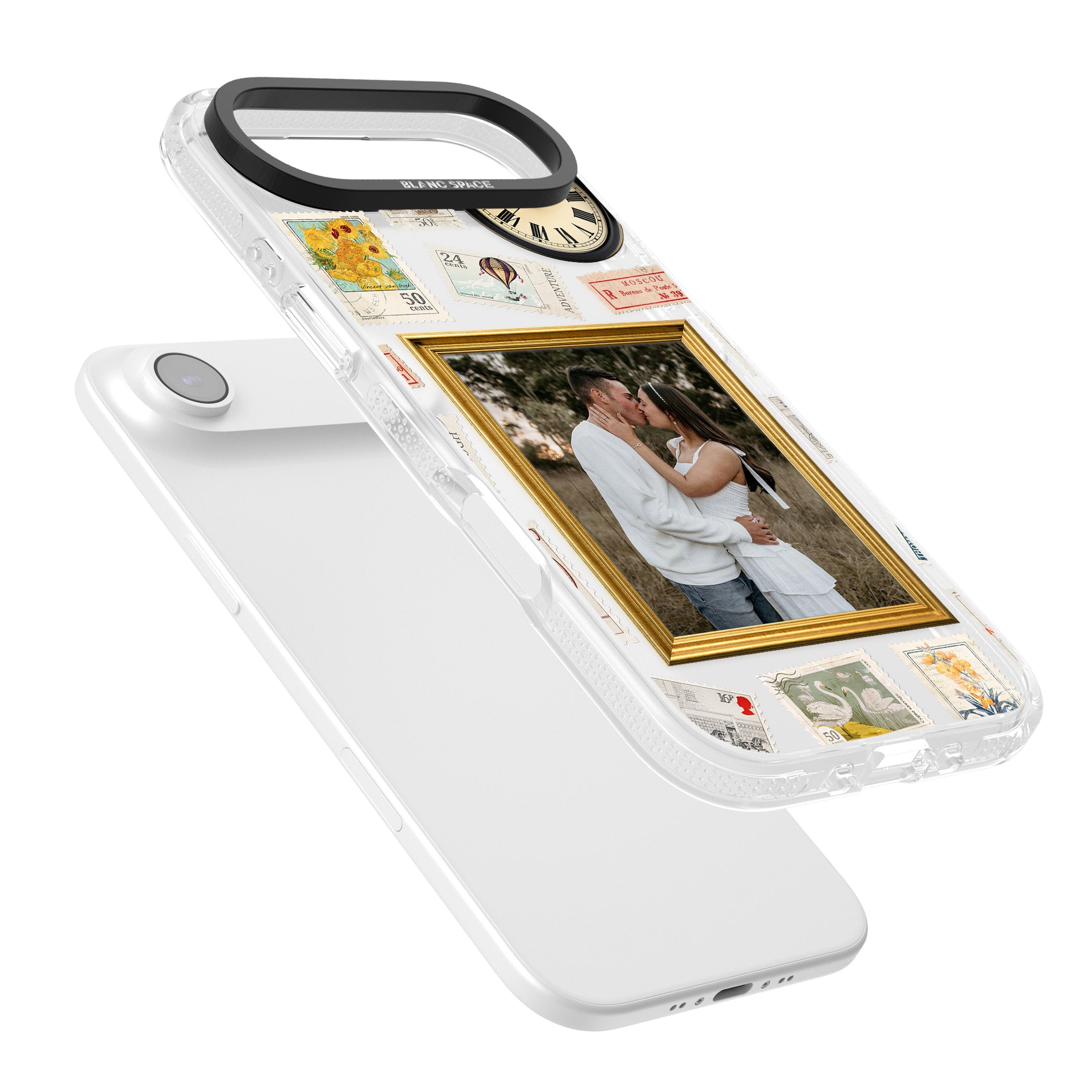 Personalised Vintage Photo Frame Collage iPhone 17 Air Impact Air Clear Phone Case Colours