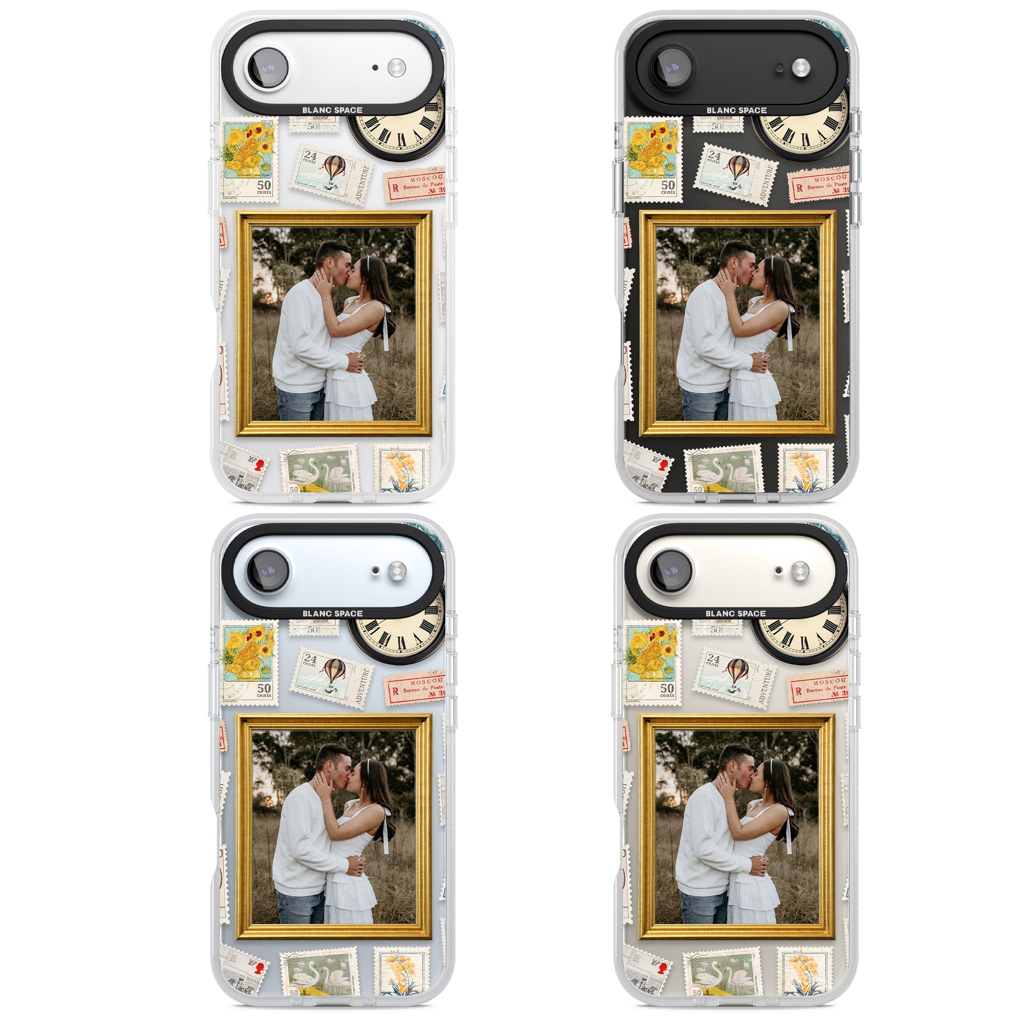 Personalised Vintage Photo Frame Collage iPhone 17 Air Impact Air Clear Phone Case APT Impact Protection