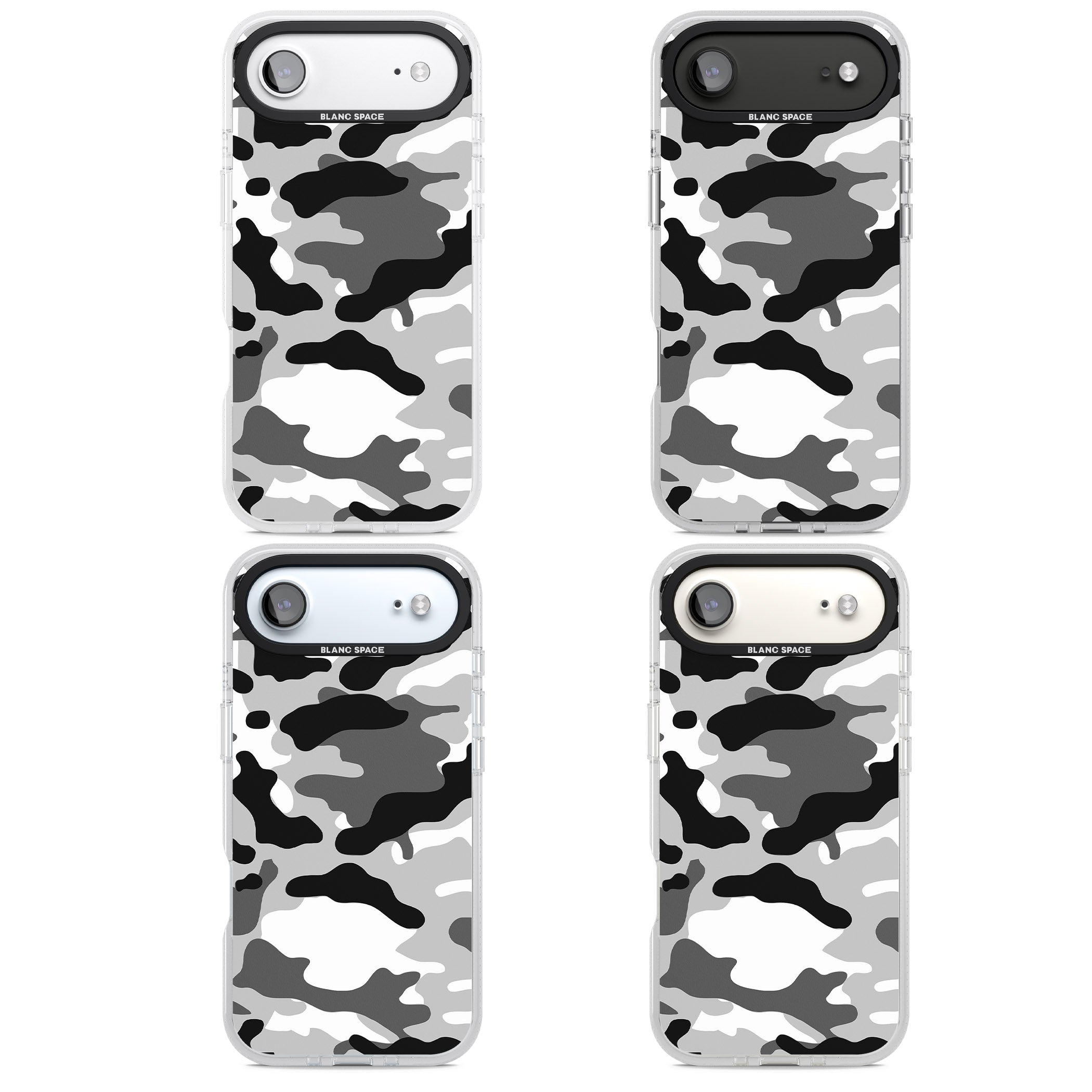 Grey Camo iPhone 17 Air Impact Air Clear Phone Case APT Impact Protection