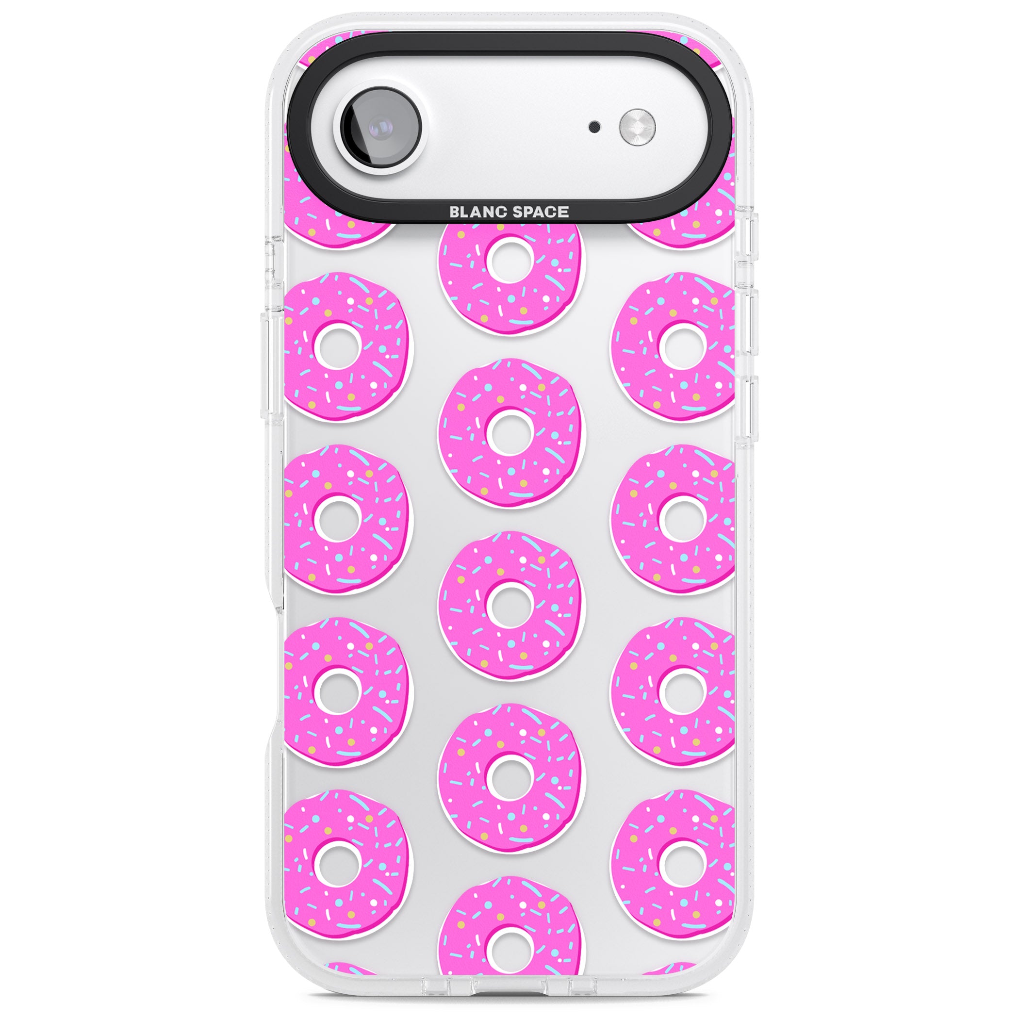 Pink Donut Pattern iPhone 17 Air Impact Air Clear Phone Case