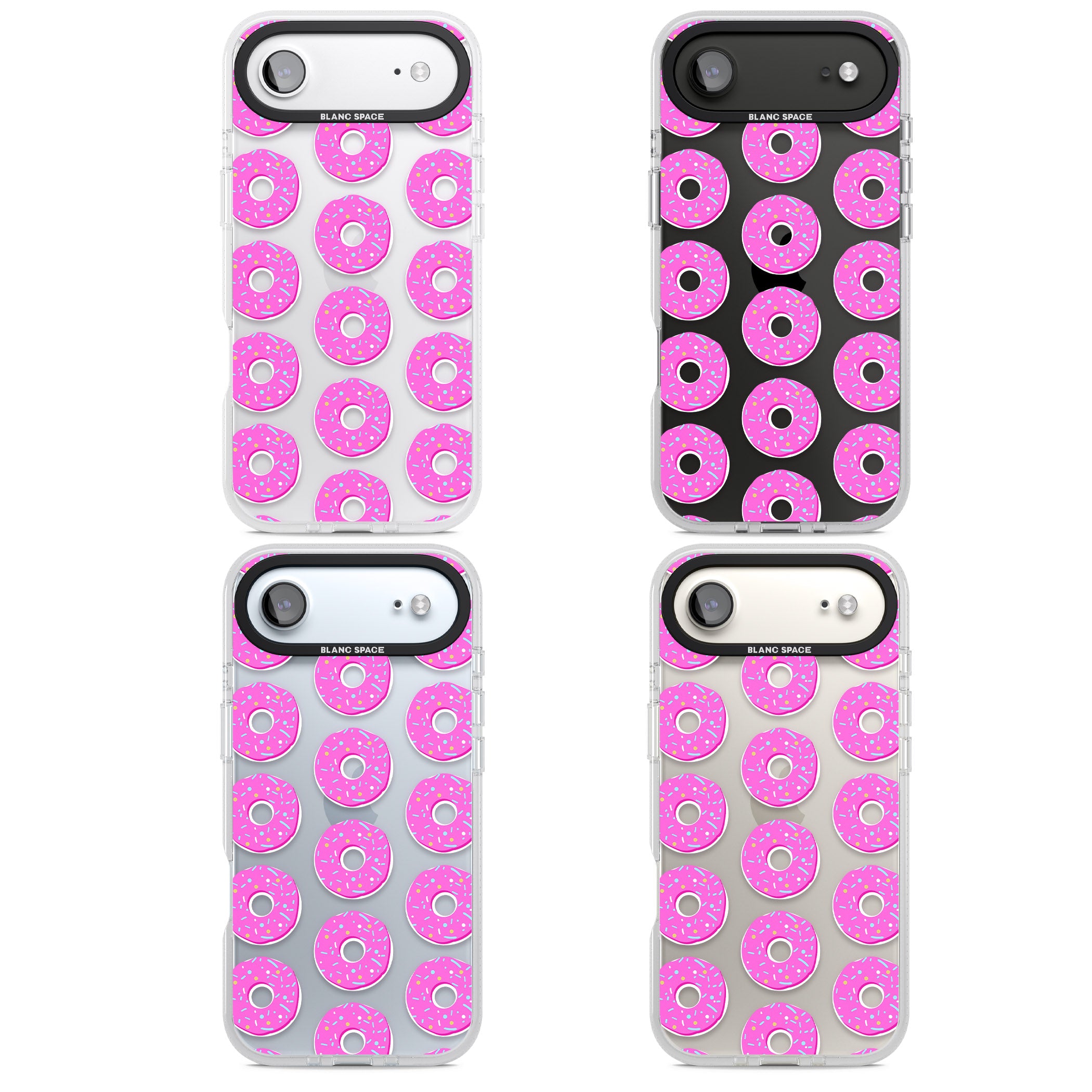 Pink Donut Pattern iPhone 17 Air Impact Air Clear Phone Case APT Impact Protection