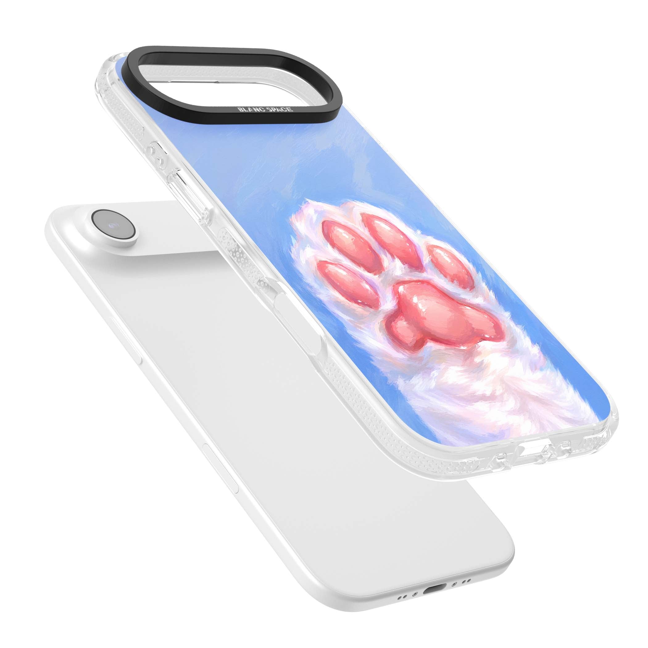 Soft White Paw cute iPhone case | Clear Case Impact Air case for iPhone Air