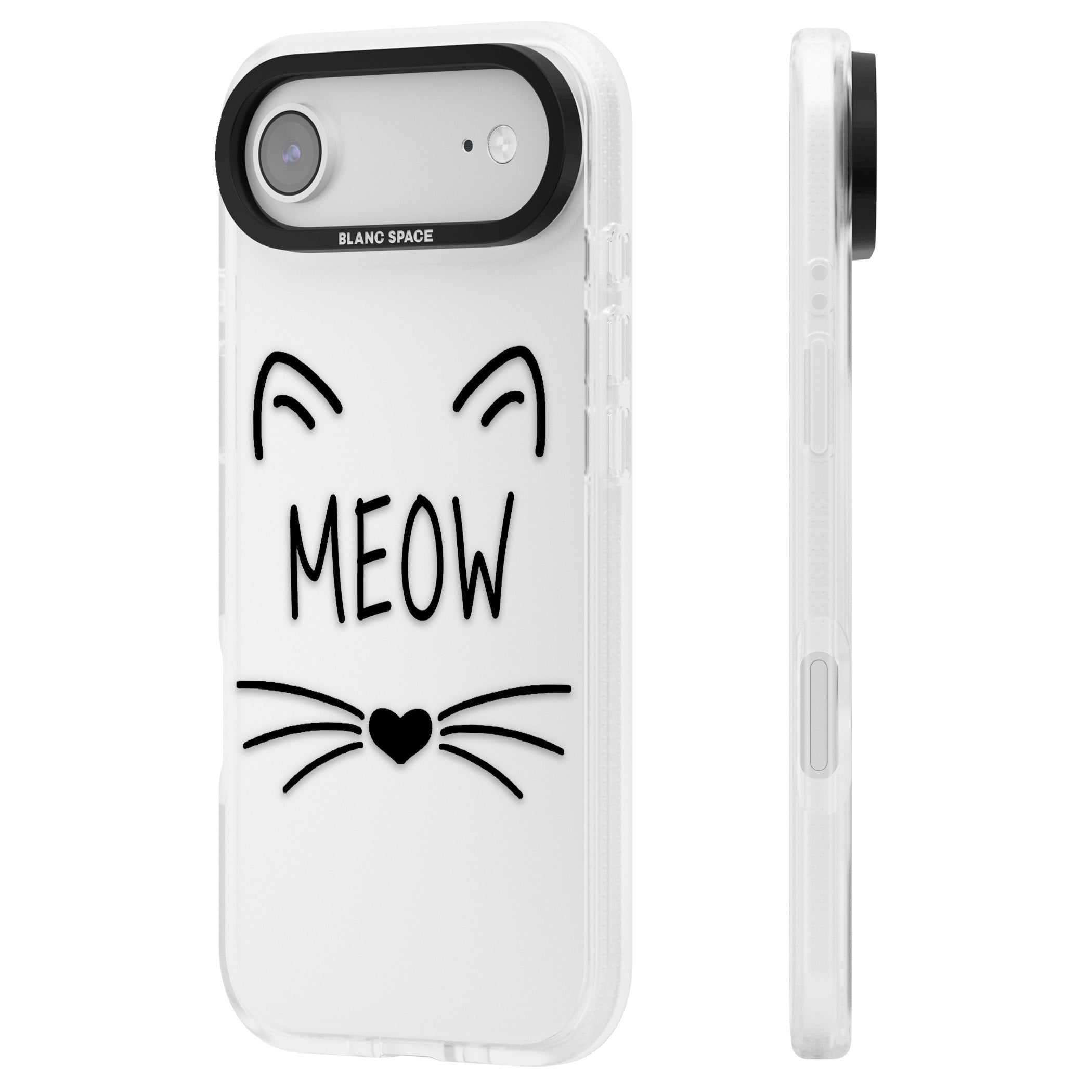 Cat Whiskers iPhone 17 Air Impact Air Clear Phone Case Side Profile