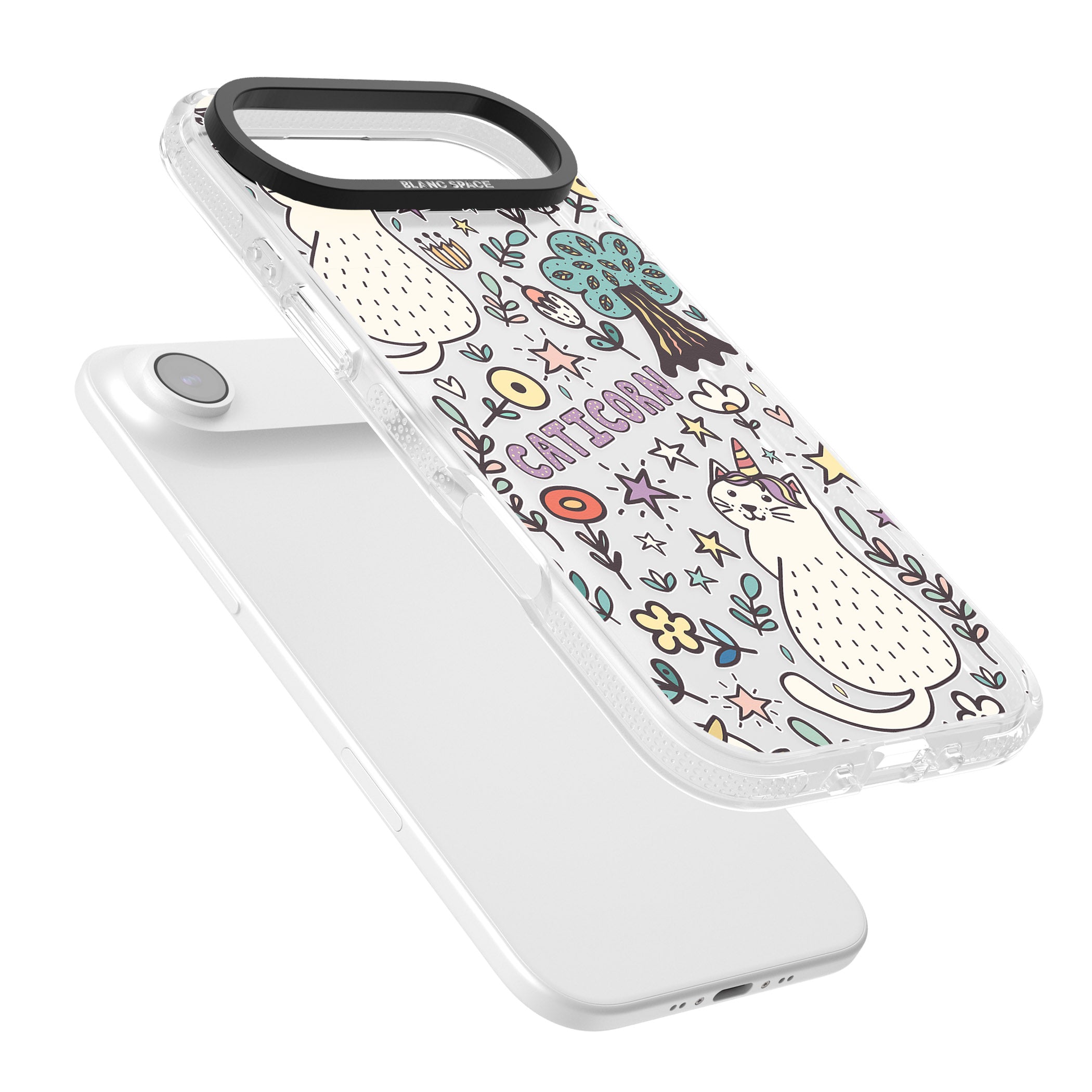 Caticorn Pattern iPhone 17 Air Impact Air Clear Phone Case Colours