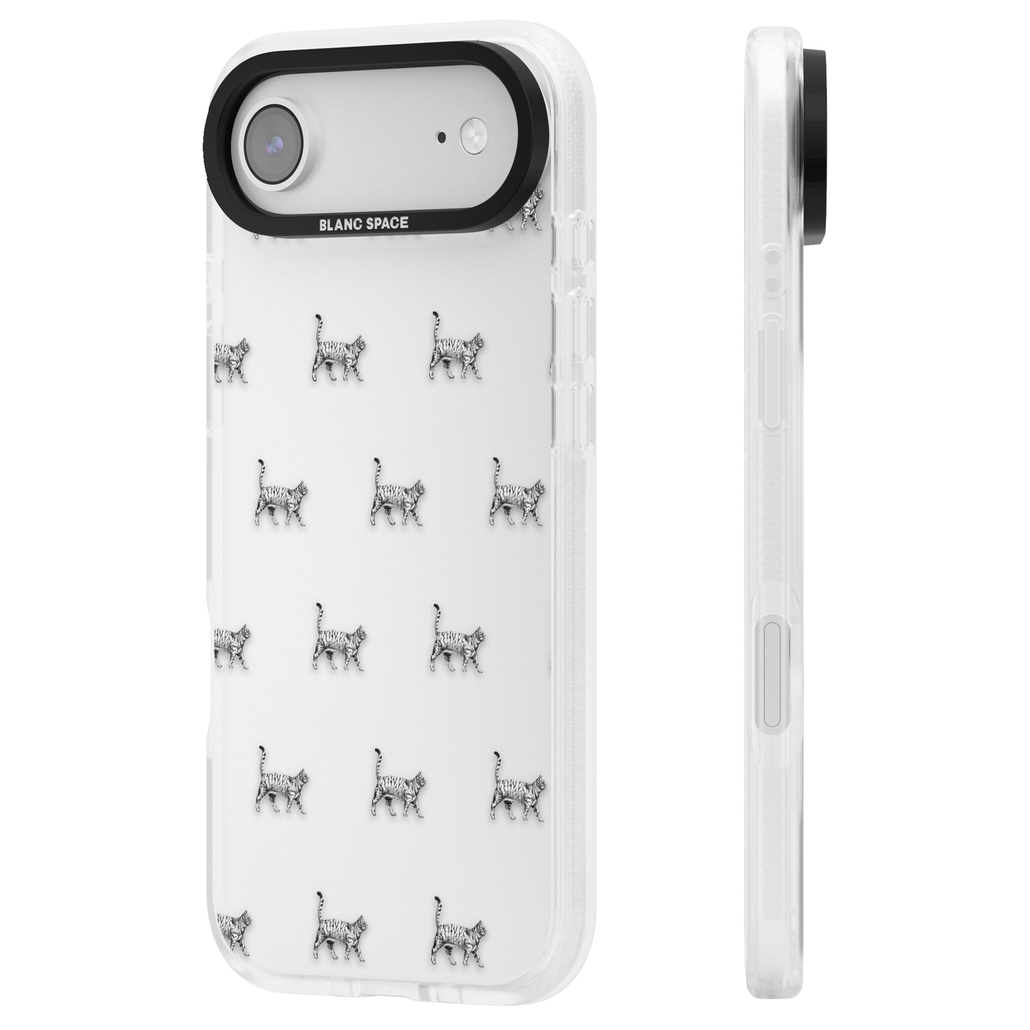 British Shorthair Cat Pattern iPhone 17 Air Impact Air Clear Phone Case Side Profile