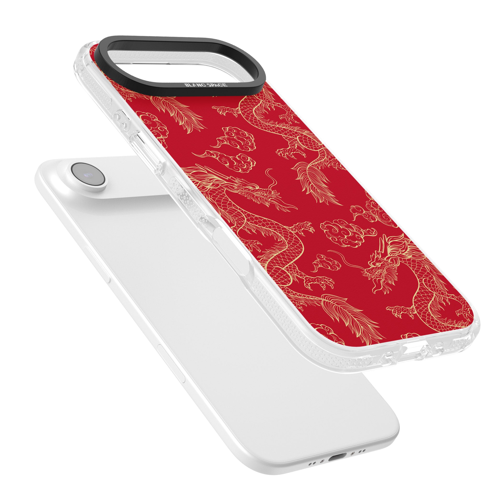 Red And Gold Dragon Pattern iPhone 17 Air Impact Air Clear Phone Case Colours