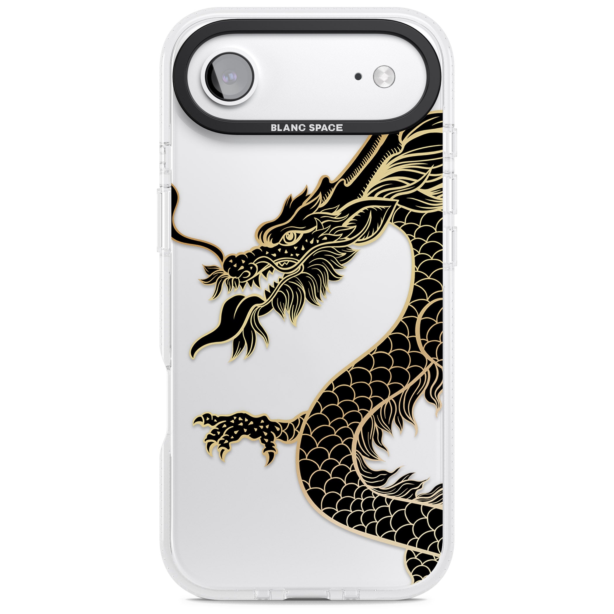 Large Black Dragon iPhone 17 Air Impact Air Clear Phone Case