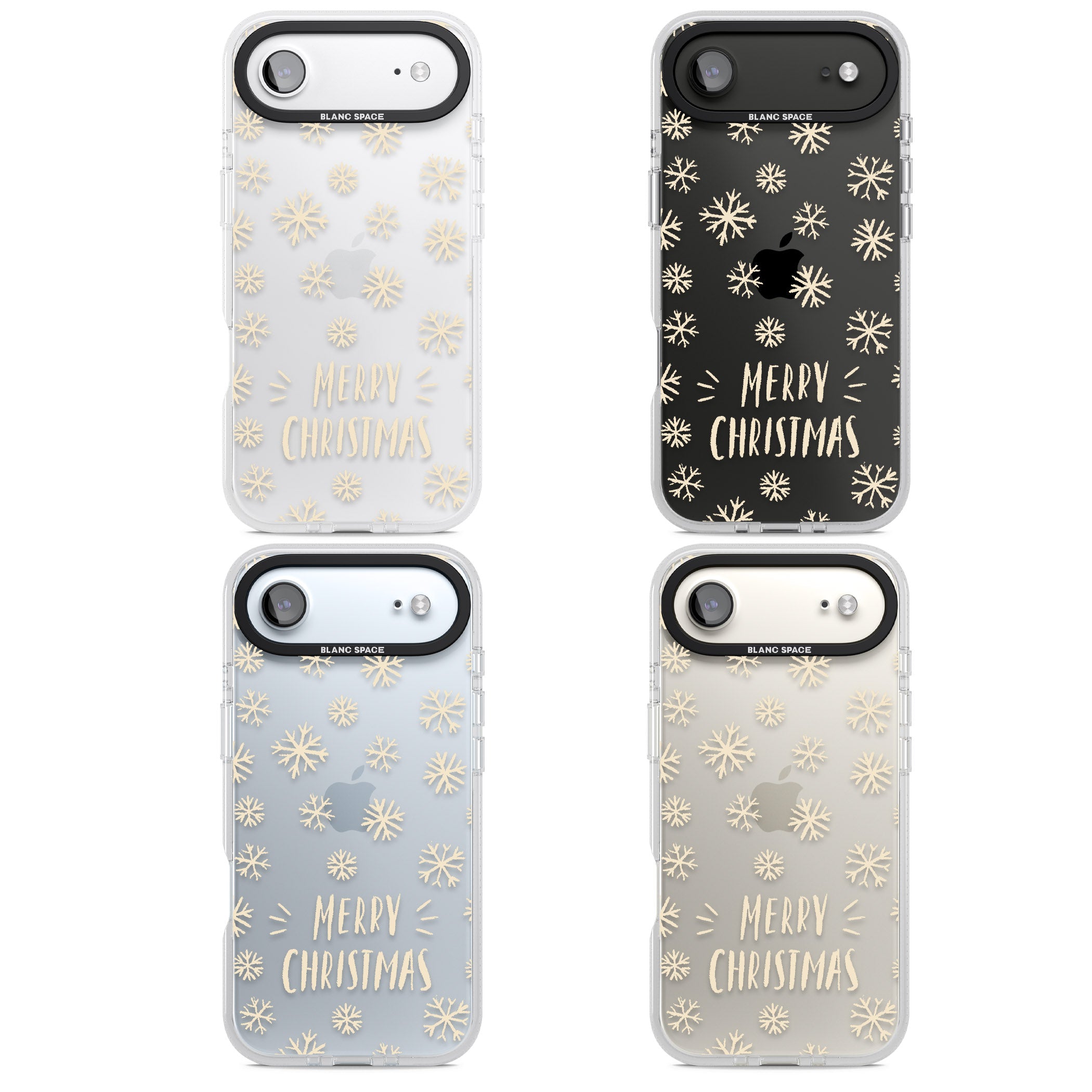 Christmas Snowflake Pattern iPhone 17 Air Impact Air Clear Phone Case APT Impact Protection