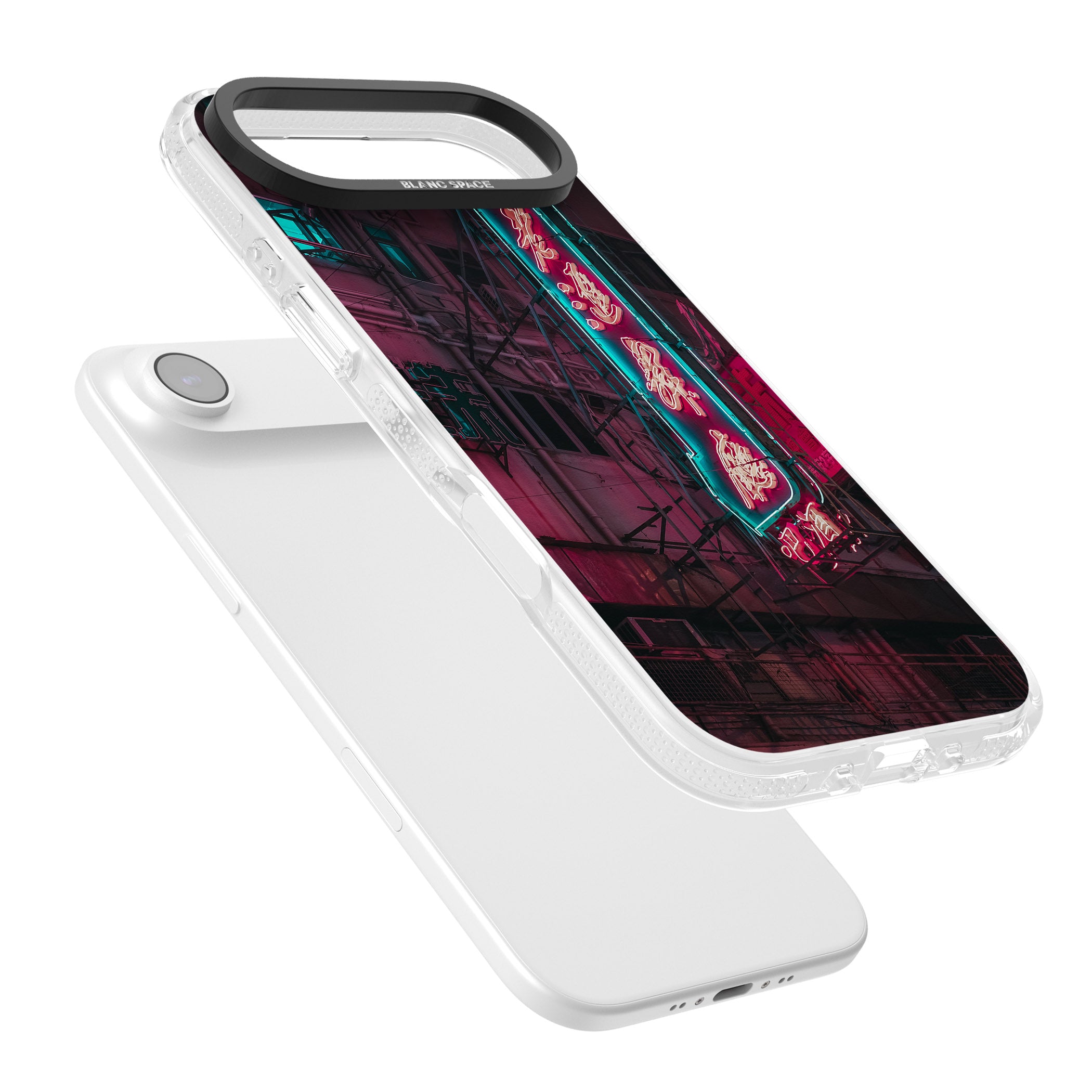 Neon Kanji Cityscape iPhone 17 Air Impact Air Clear Phone Case Colours