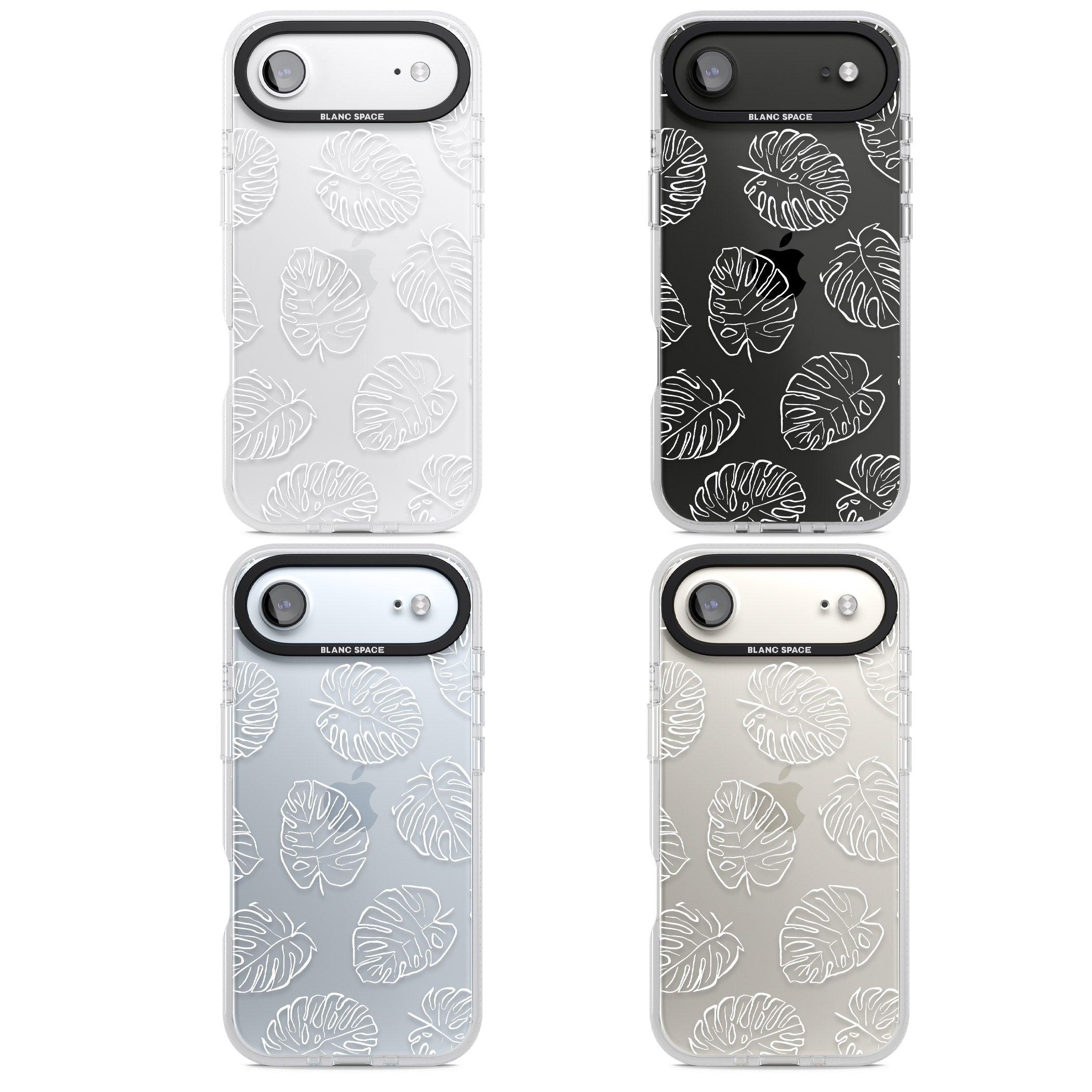 Monstera Outline iPhone 17 Air Impact Air Clear Phone Case APT Impact Protection