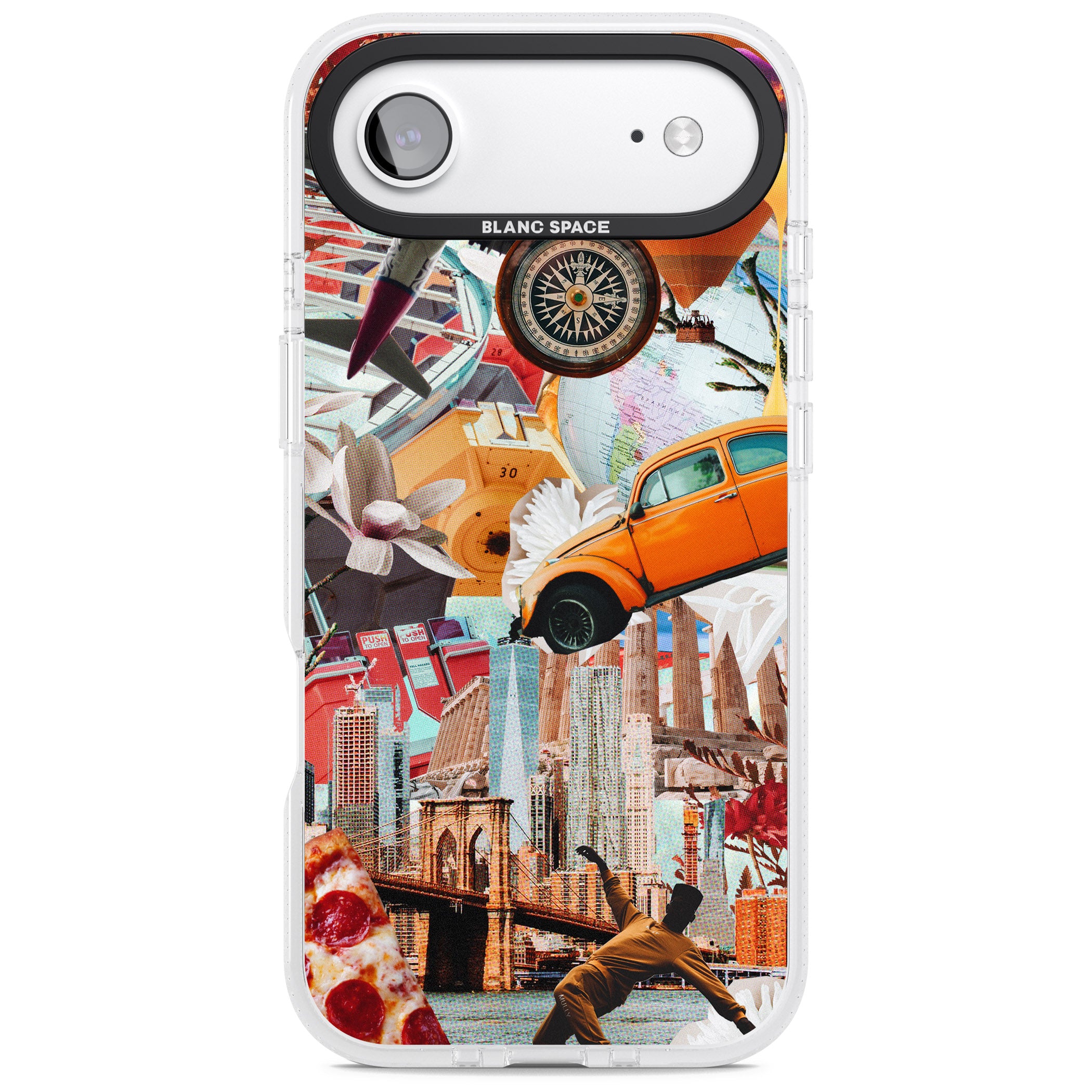 Bold New York Collage iPhone 17 Air Impact Air Clear Phone Case