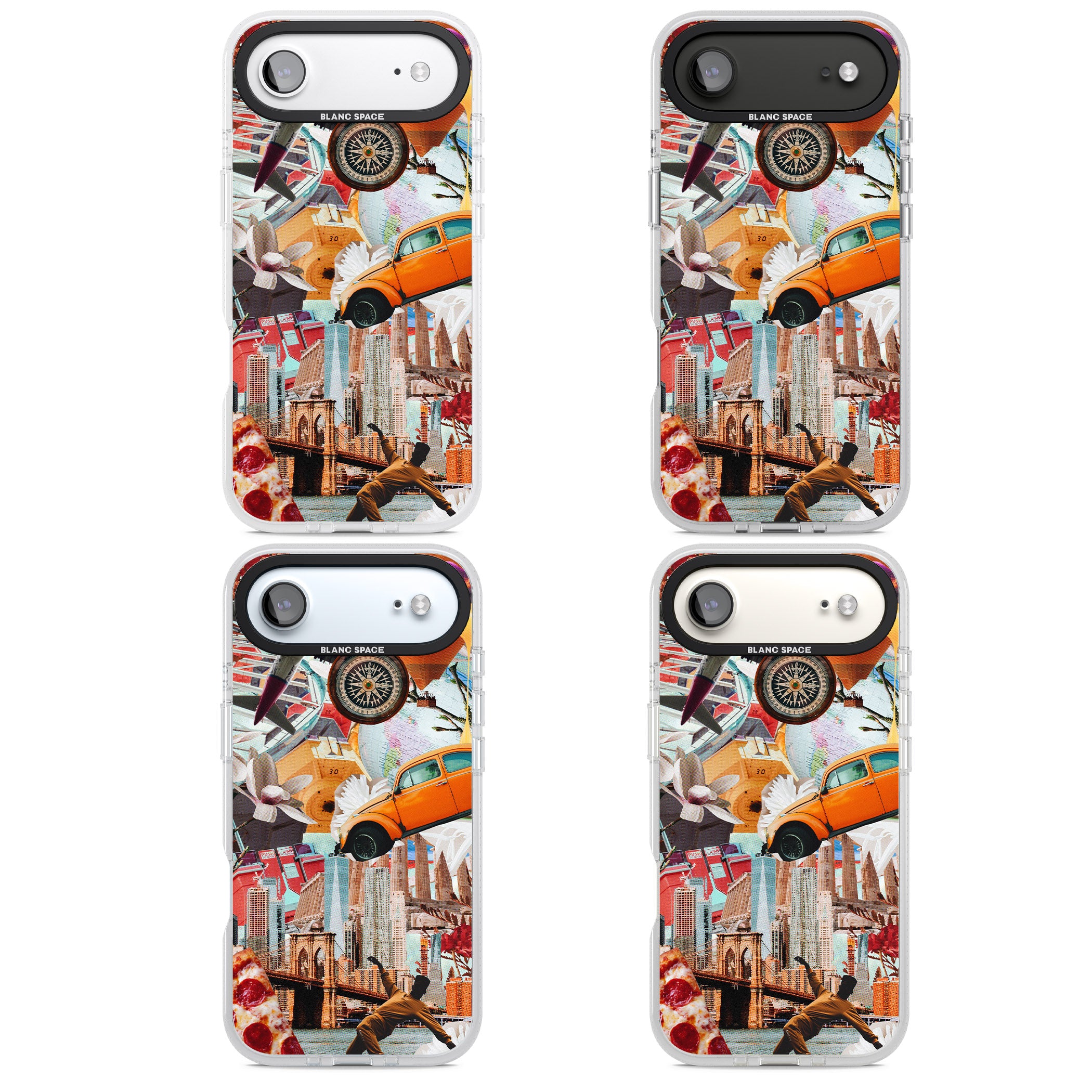 Bold New York Collage iPhone 17 Air Impact Air Clear Phone Case APT Impact Protection