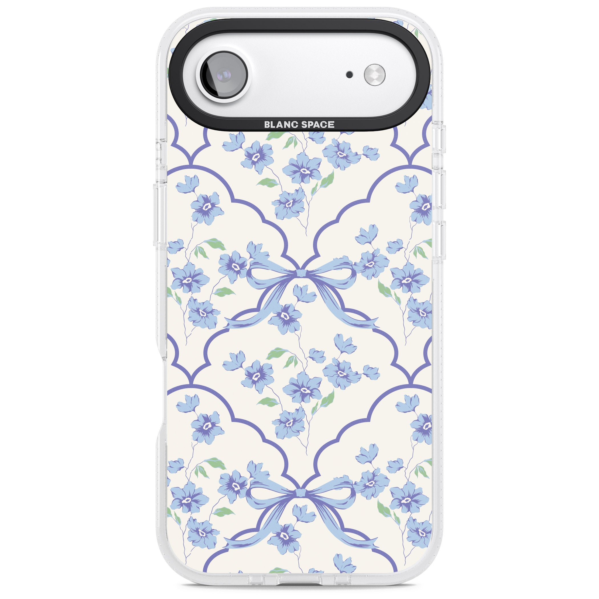 Blue Cottage Floral iPhone 17 Air Impact Air Clear Phone Case