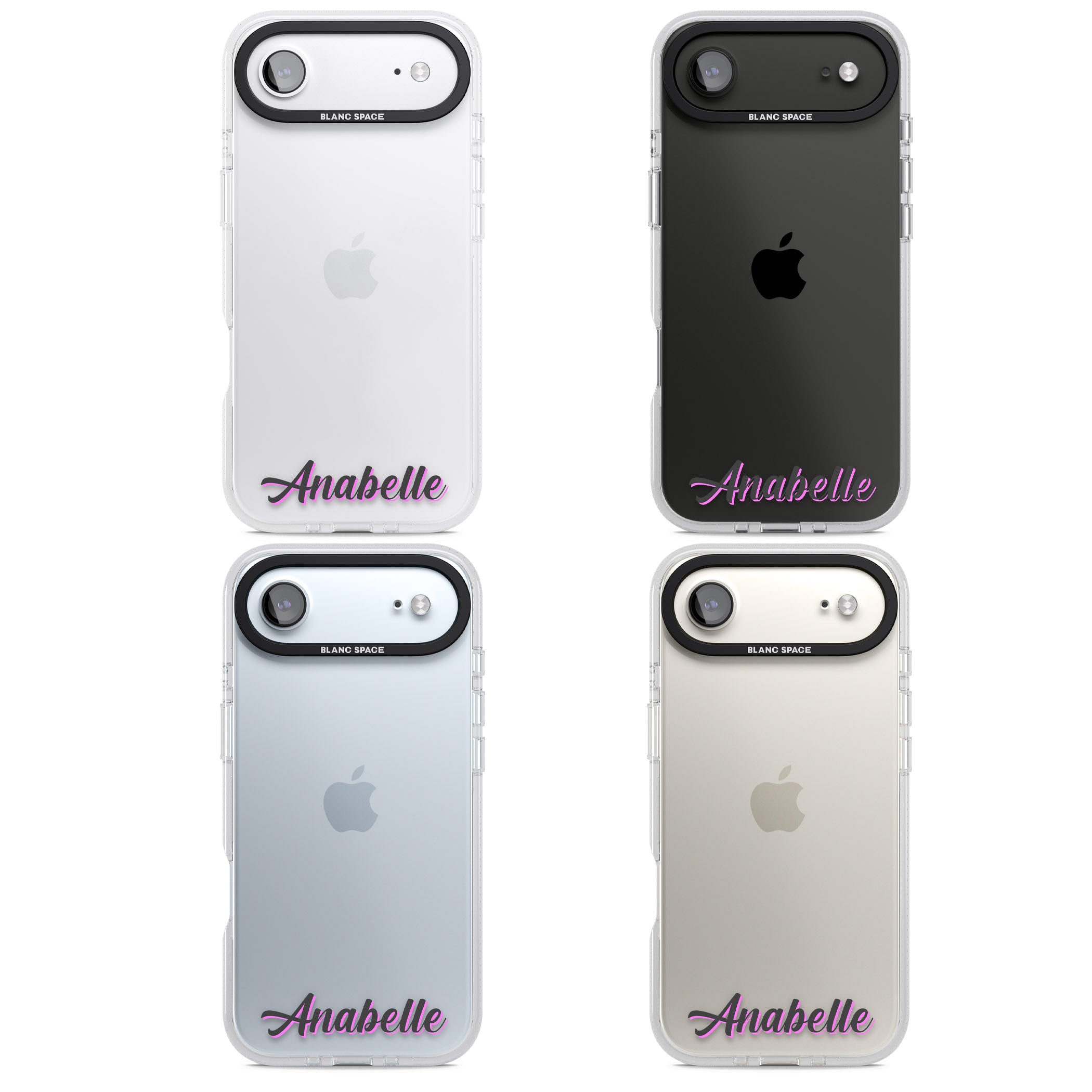 Personalised Cute Bottom Name iPhone 17 Air Impact Air Clear Phone Case APT Impact Protection