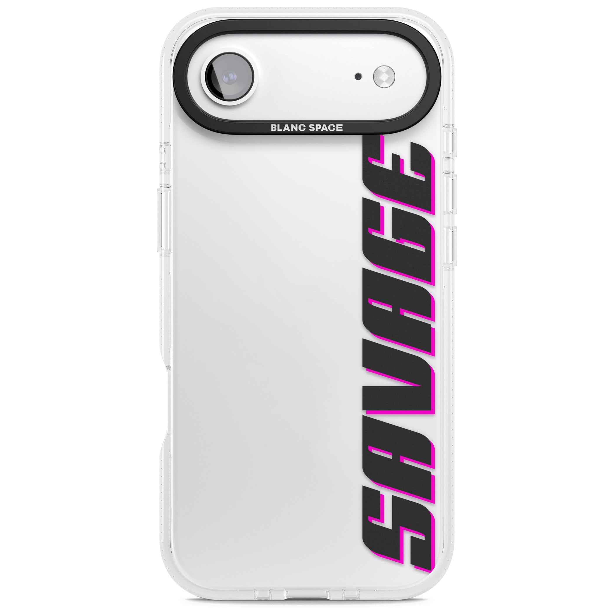 Personalised Cool Vertical Name iPhone 17 Air Impact Air Clear Phone Case