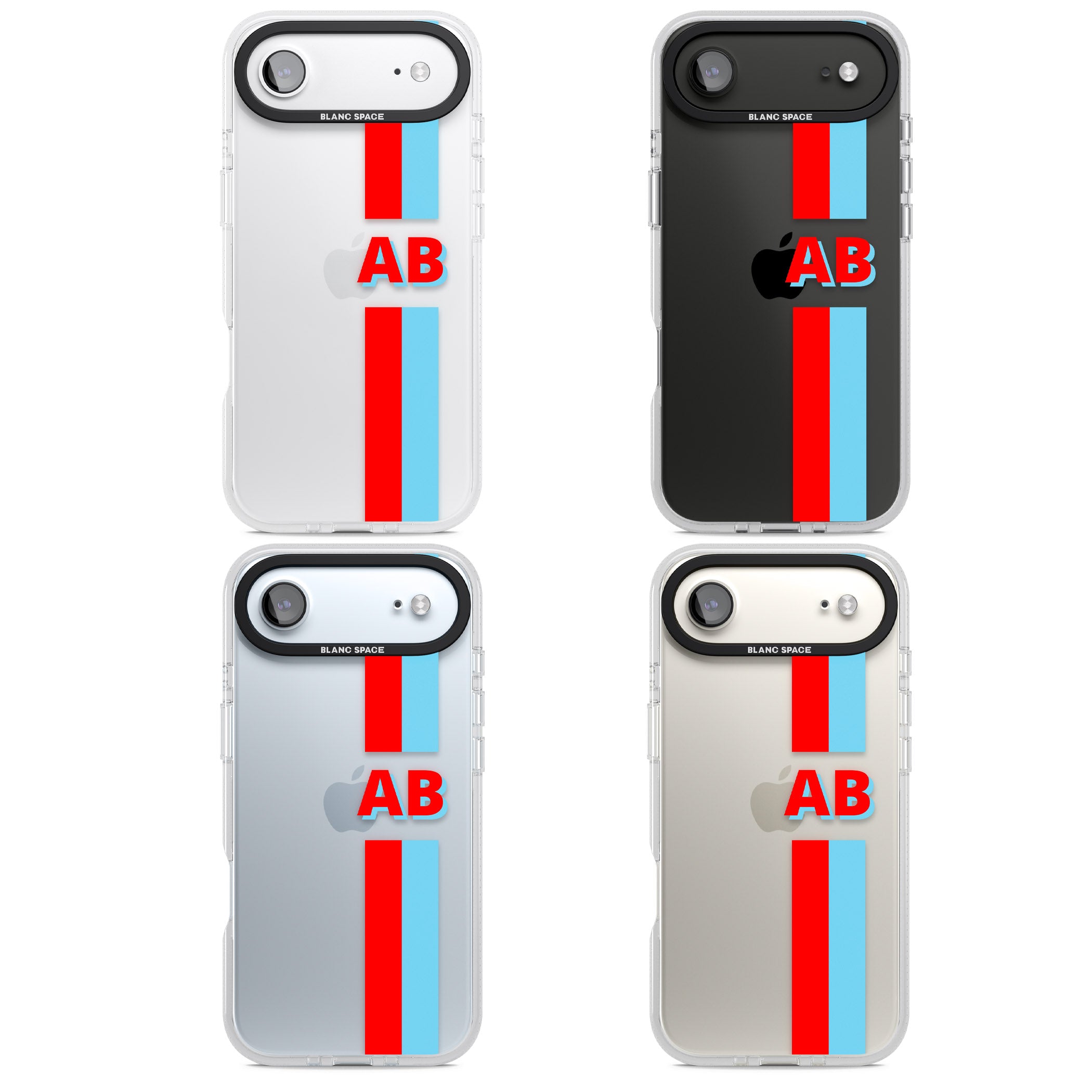 Personalised Bold Striped iPhone 17 Air Impact Air Clear Phone Case APT Impact Protection