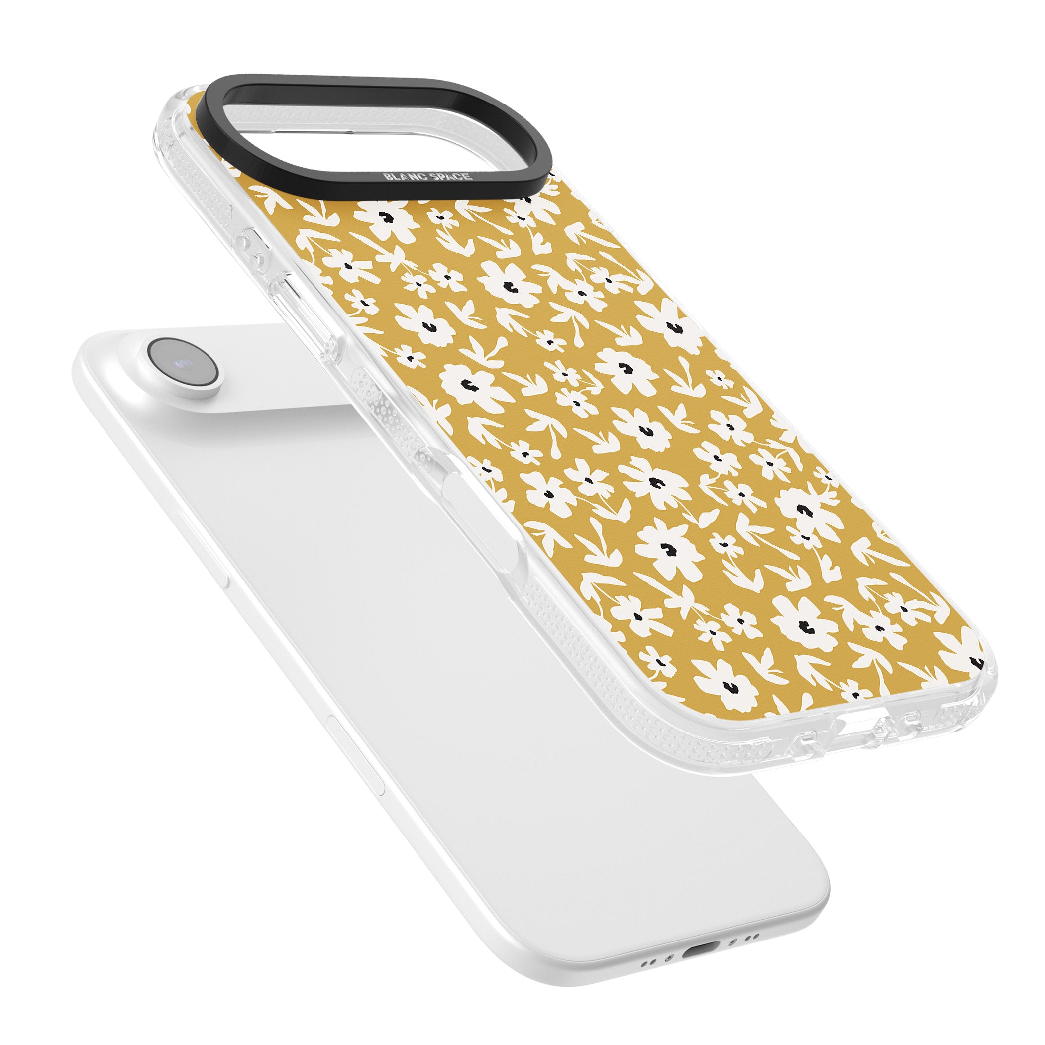 Mustard Floral iPhone 17 Air Impact Air Clear Phone Case Colours