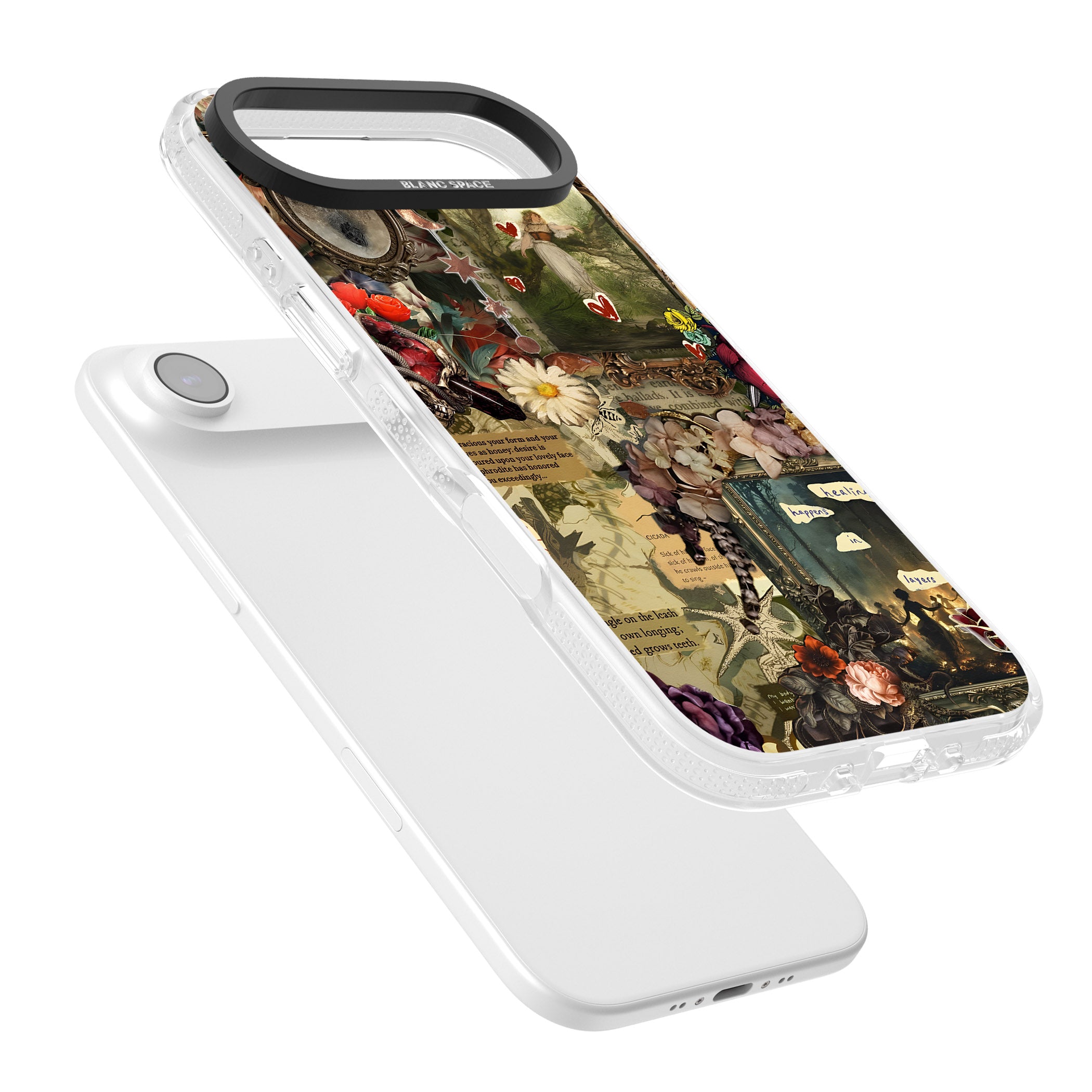 Textbook Romance Collage iPhone 17 Air Impact Air Clear Phone Case Colours