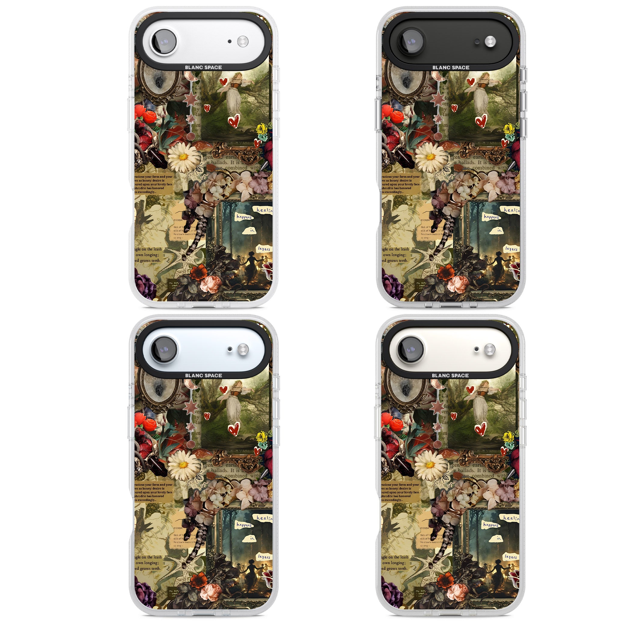 Textbook Romance Collage iPhone 17 Air Impact Air Clear Phone Case APT Impact Protection
