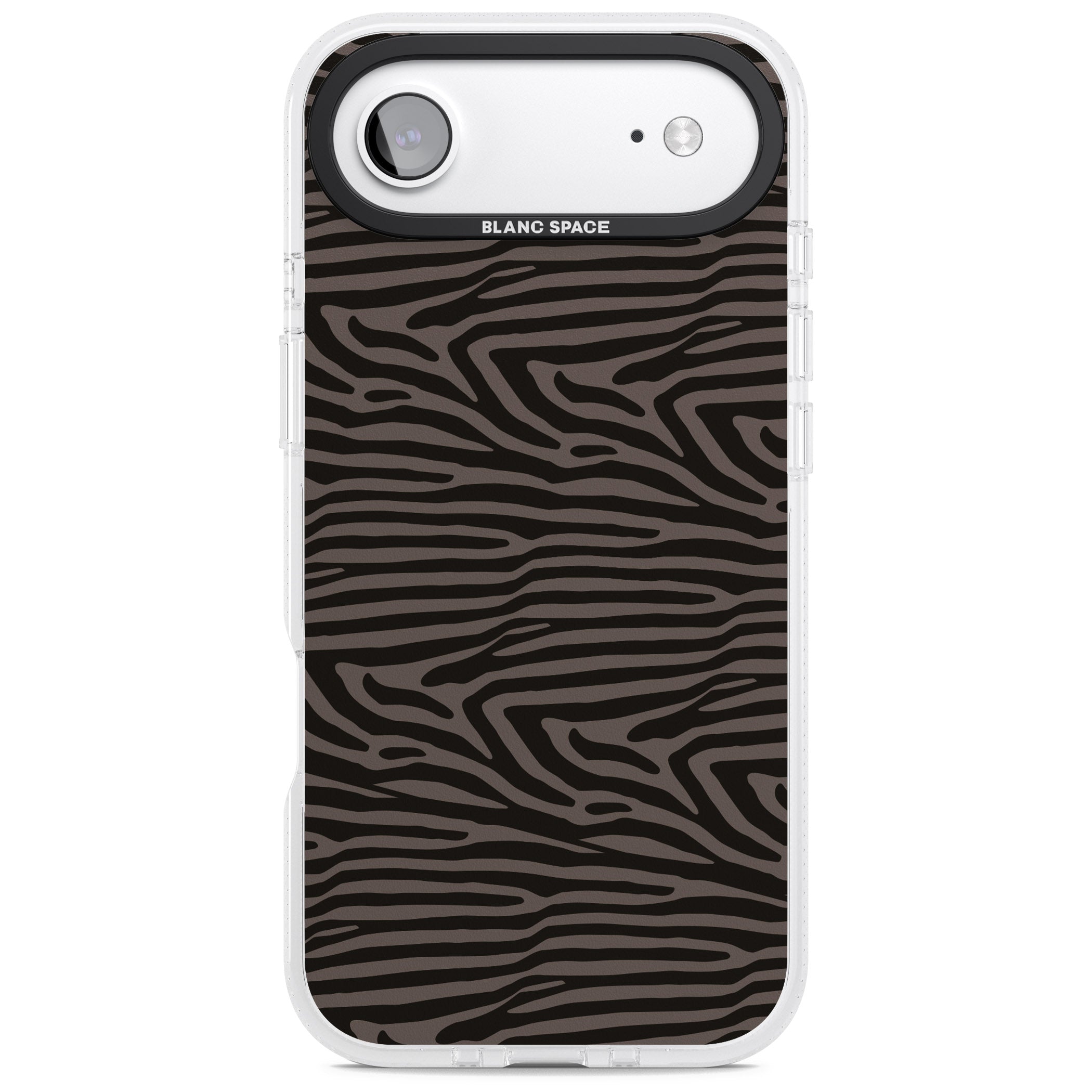 Dark Zebra Print iPhone 17 Air Impact Air Clear Phone Case