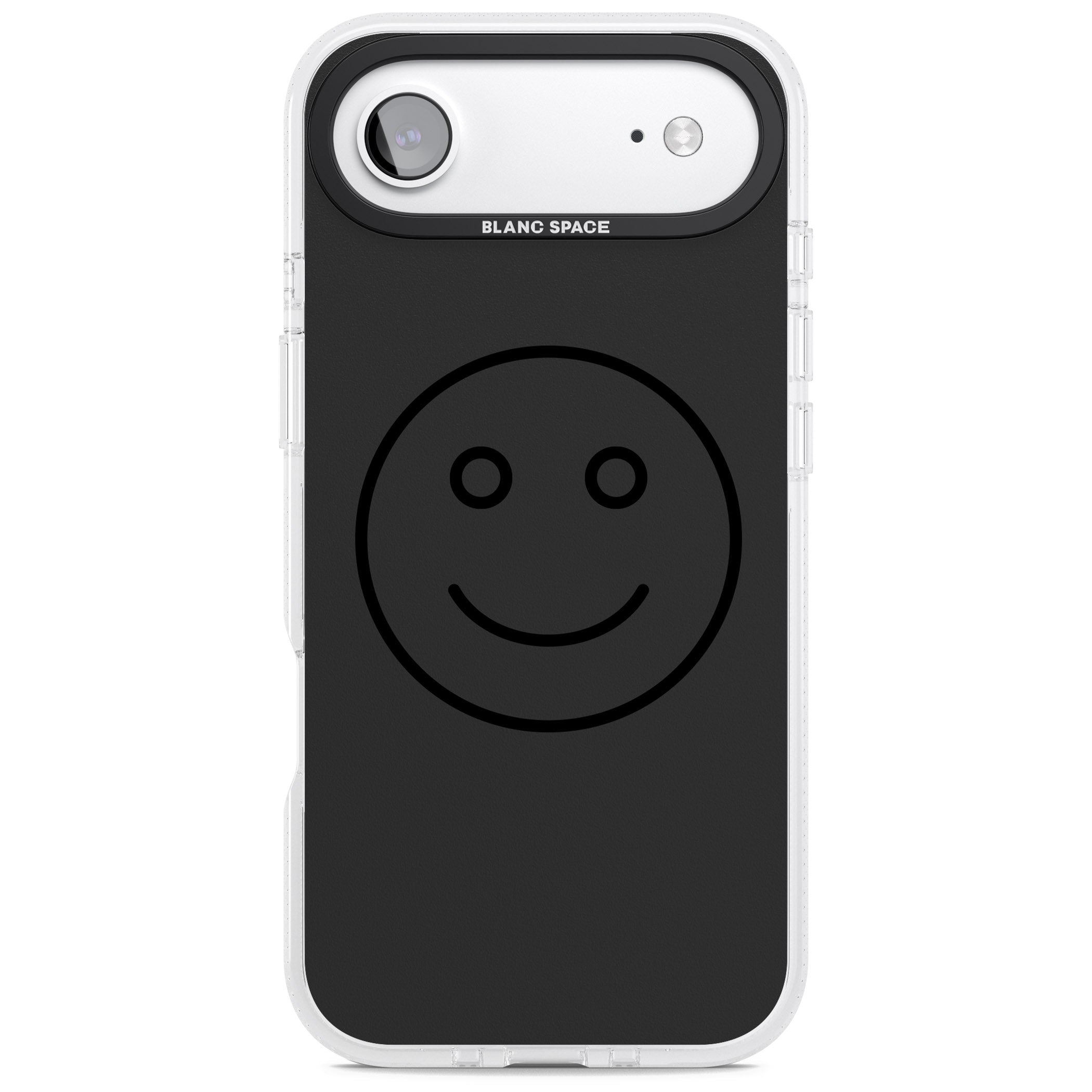 Dark Smiley Face iPhone 17 Air Impact Air Clear Phone Case