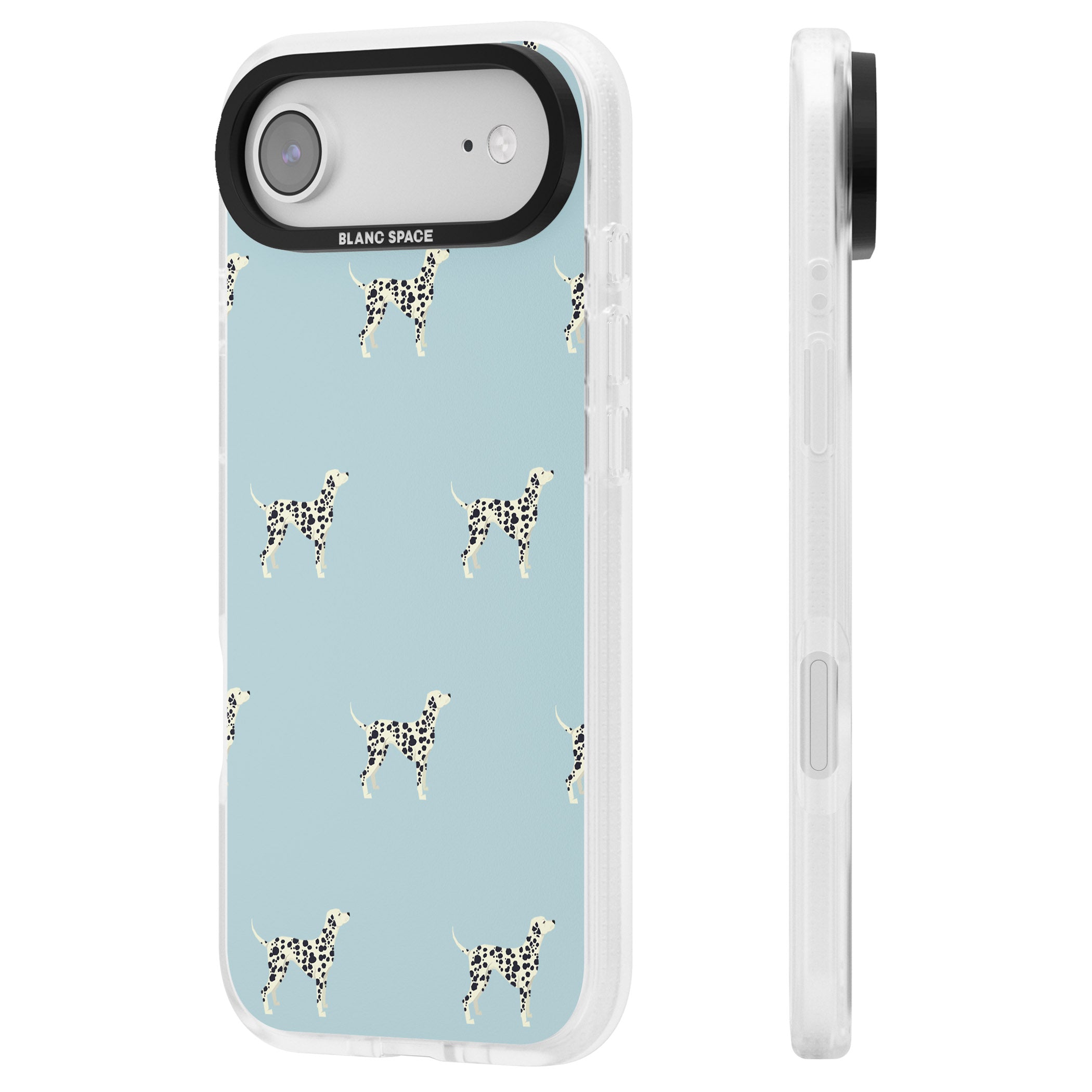 Dalmatian Pattern iPhone 17 Air Impact Air Clear Phone Case Side Profile