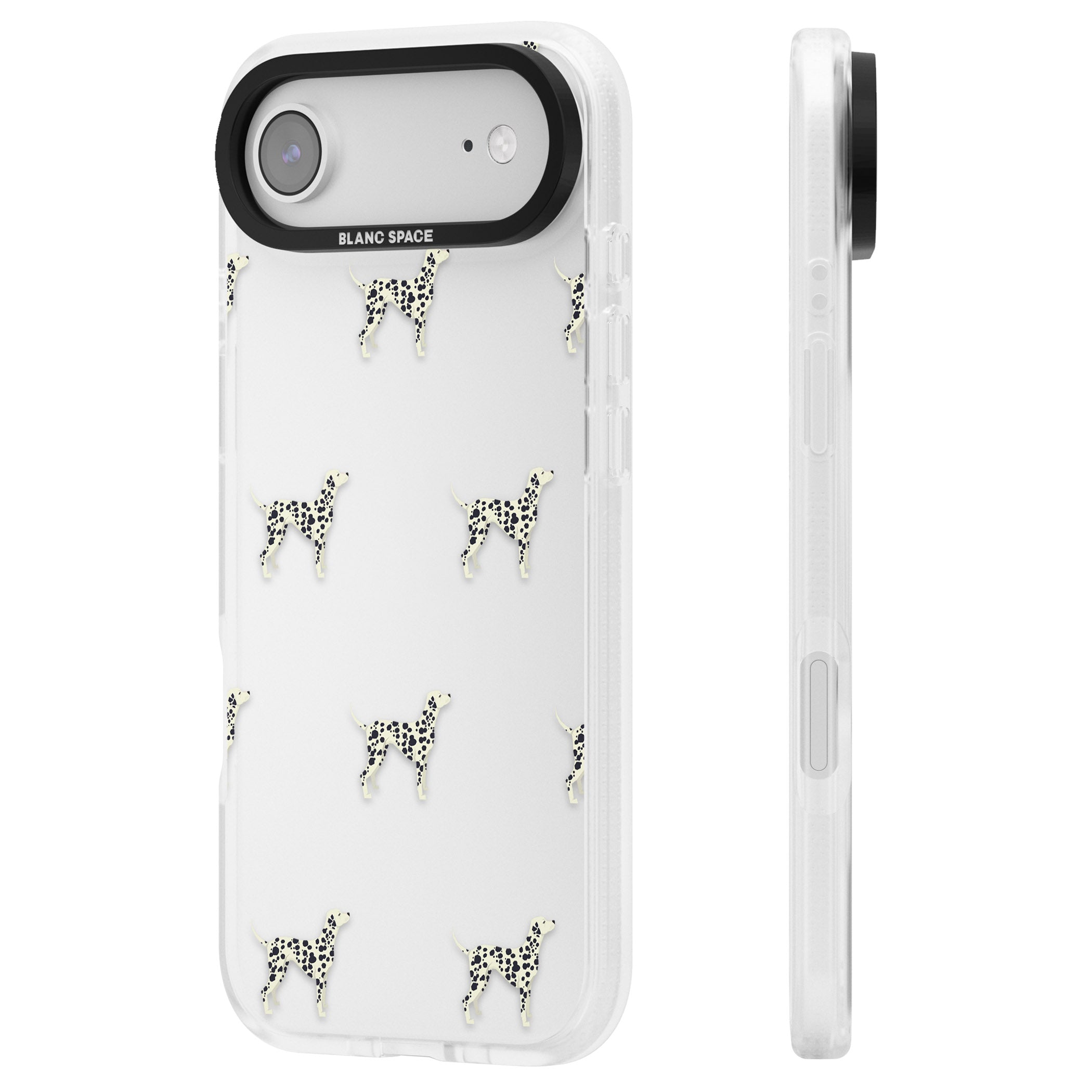 Dalmatian Dog Pattern iPhone 17 Air Impact Air Clear Phone Case Side Profile