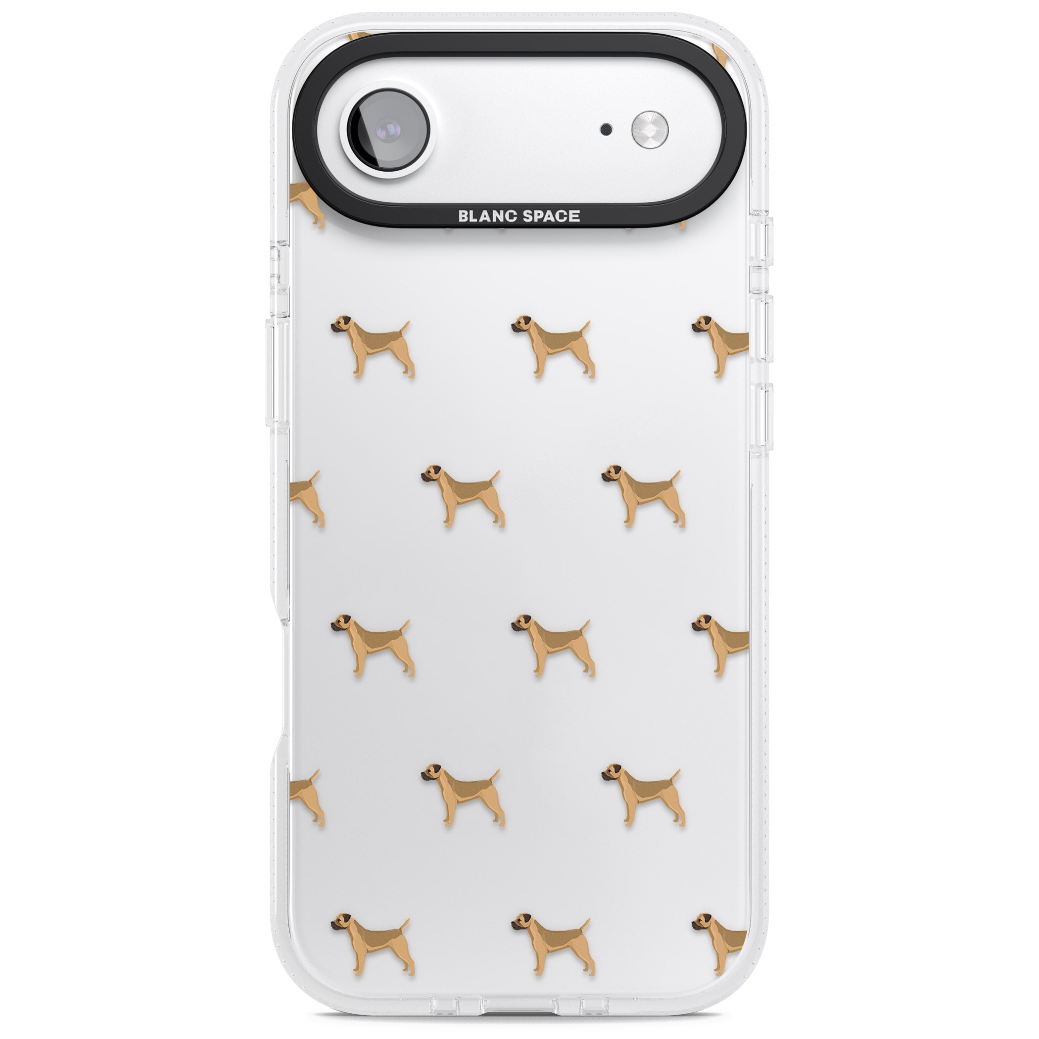 Border Terrier Dog Pattern iPhone 17 Air Impact Air Clear Phone Case