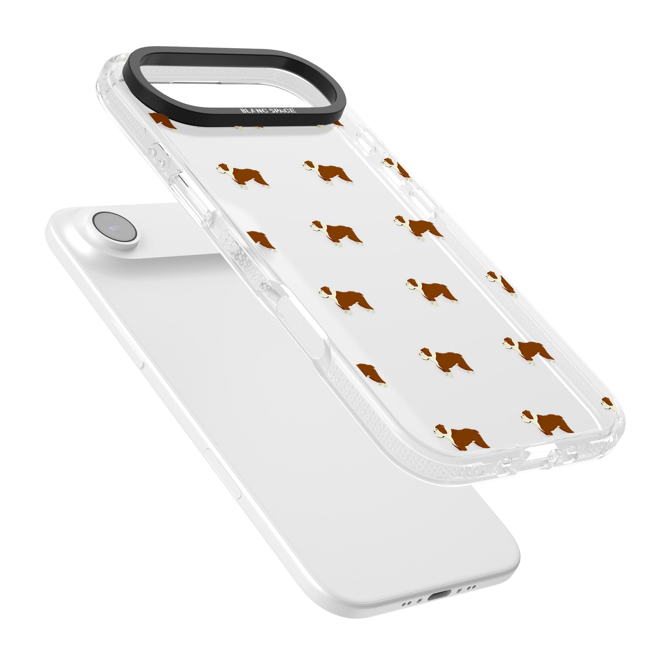 Bulldog Pattern Clear iPhone 17 Air Impact Air Clear Phone Case Colours