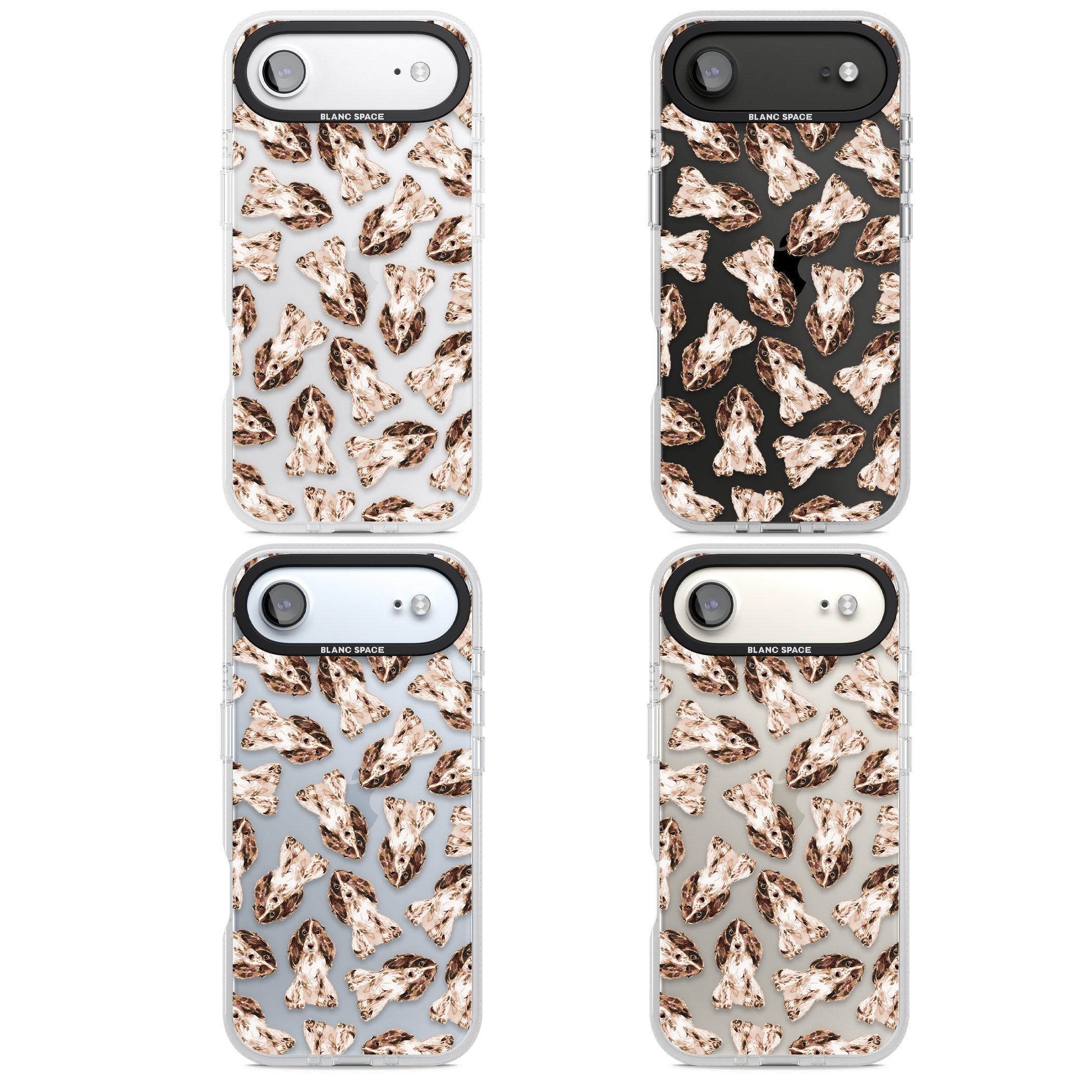 Cocker Spaniel (Brown) Watercolour Dog Pattern iPhone 17 Air Impact Air Clear Phone Case APT Impact Protection