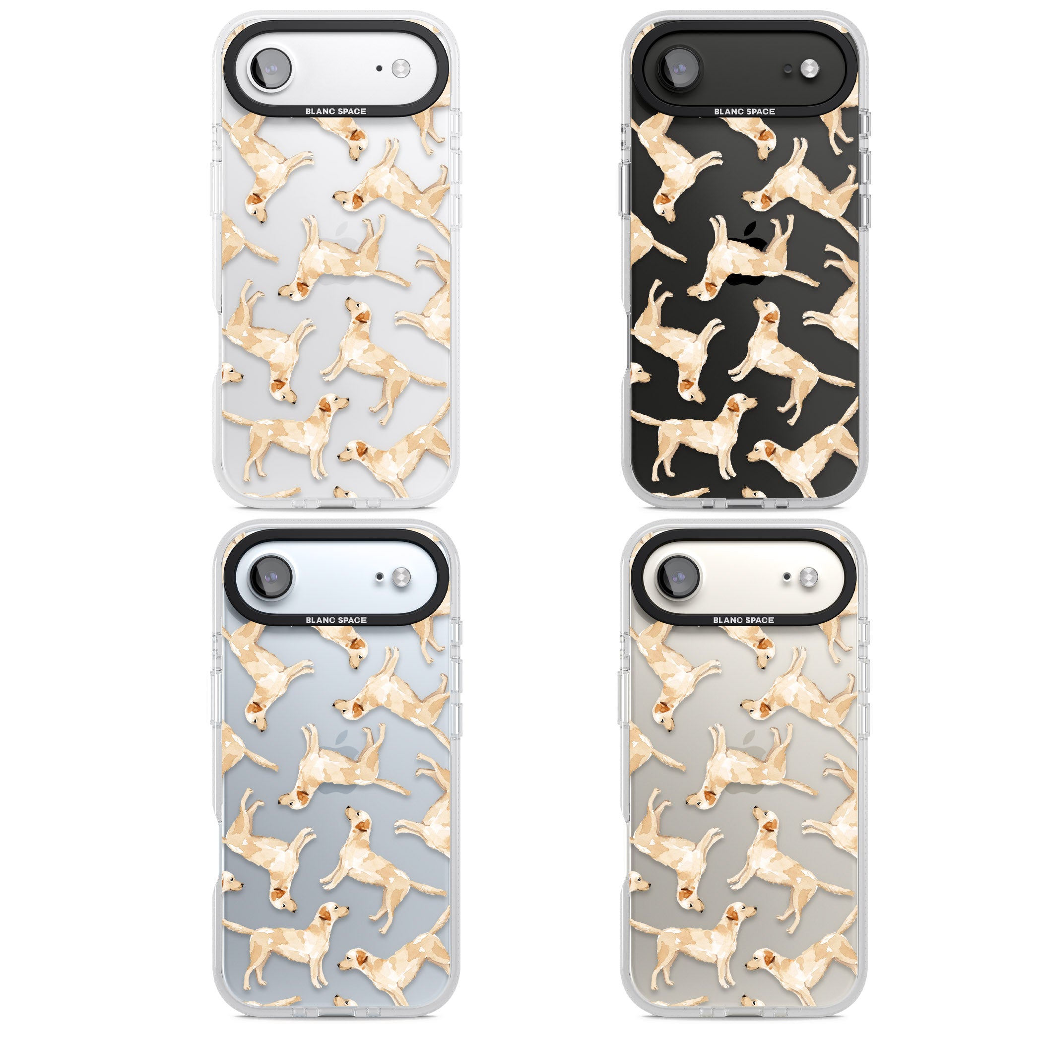 Yellow Labrador Watercolour Dog Pattern iPhone 17 Air Impact Air Clear Phone Case APT Impact Protection