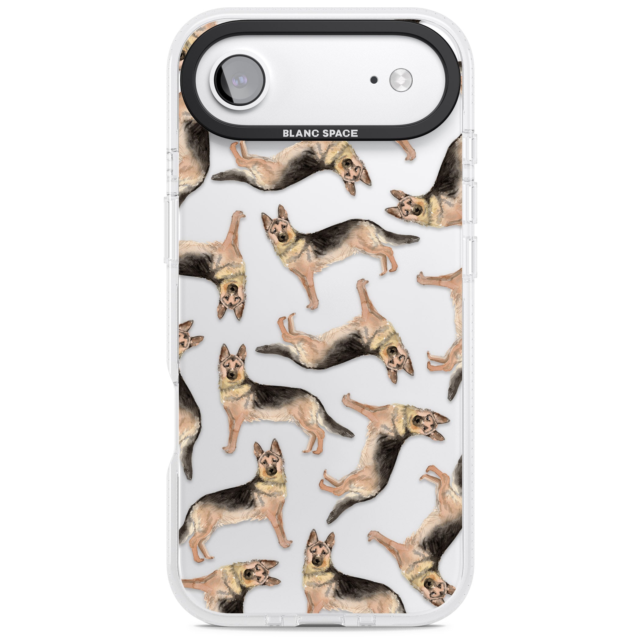 German Shepherd Pattern Classic iPhone 17 Air Impact Air Clear Phone Case