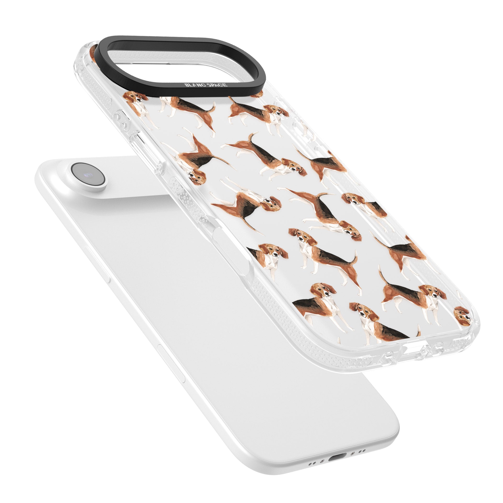 Beagle Watercolor Pattern iPhone 17 Air Impact Air Clear Phone Case Colours