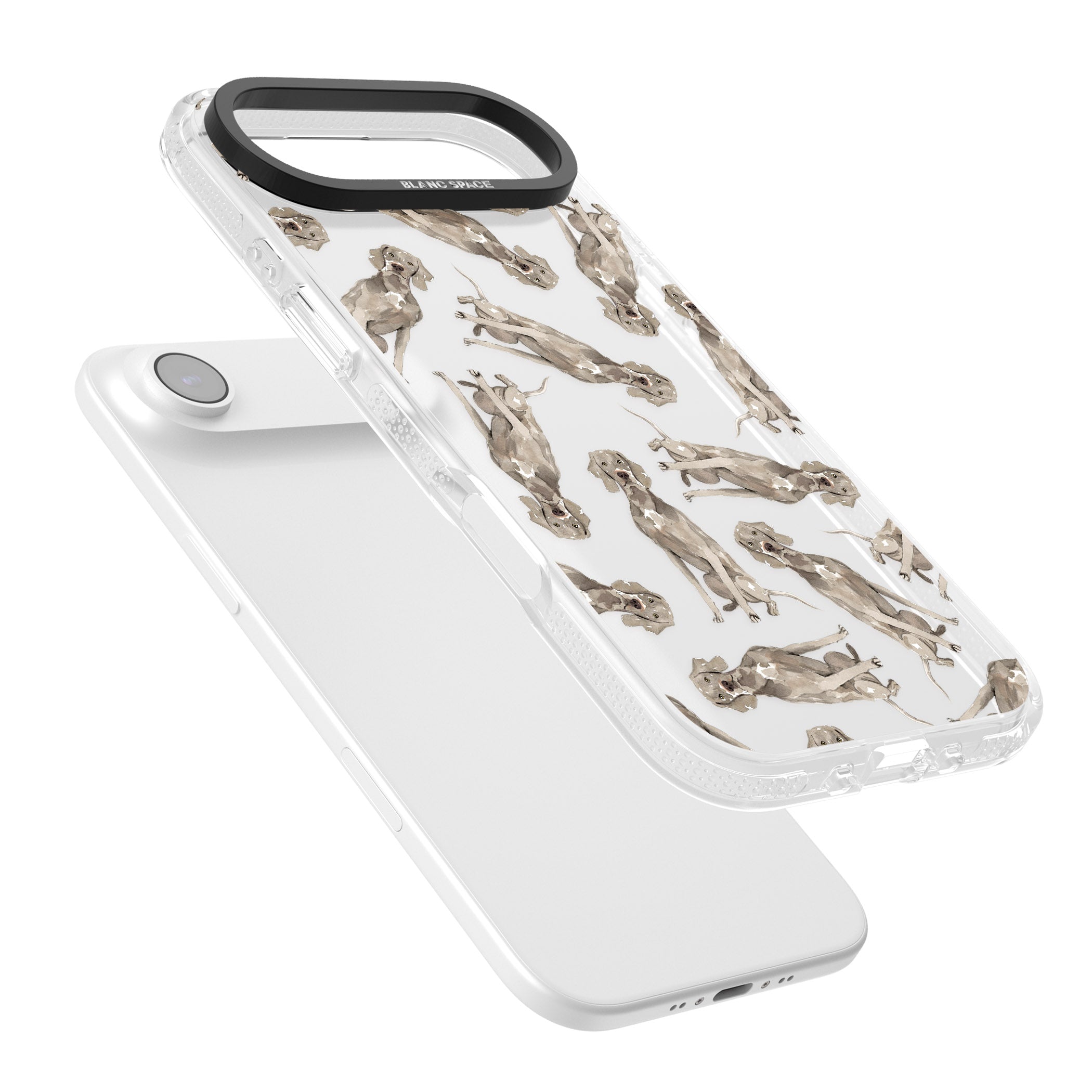 Weimaraner Watercolor Dog iPhone 17 Air Impact Air Clear Phone Case Colours