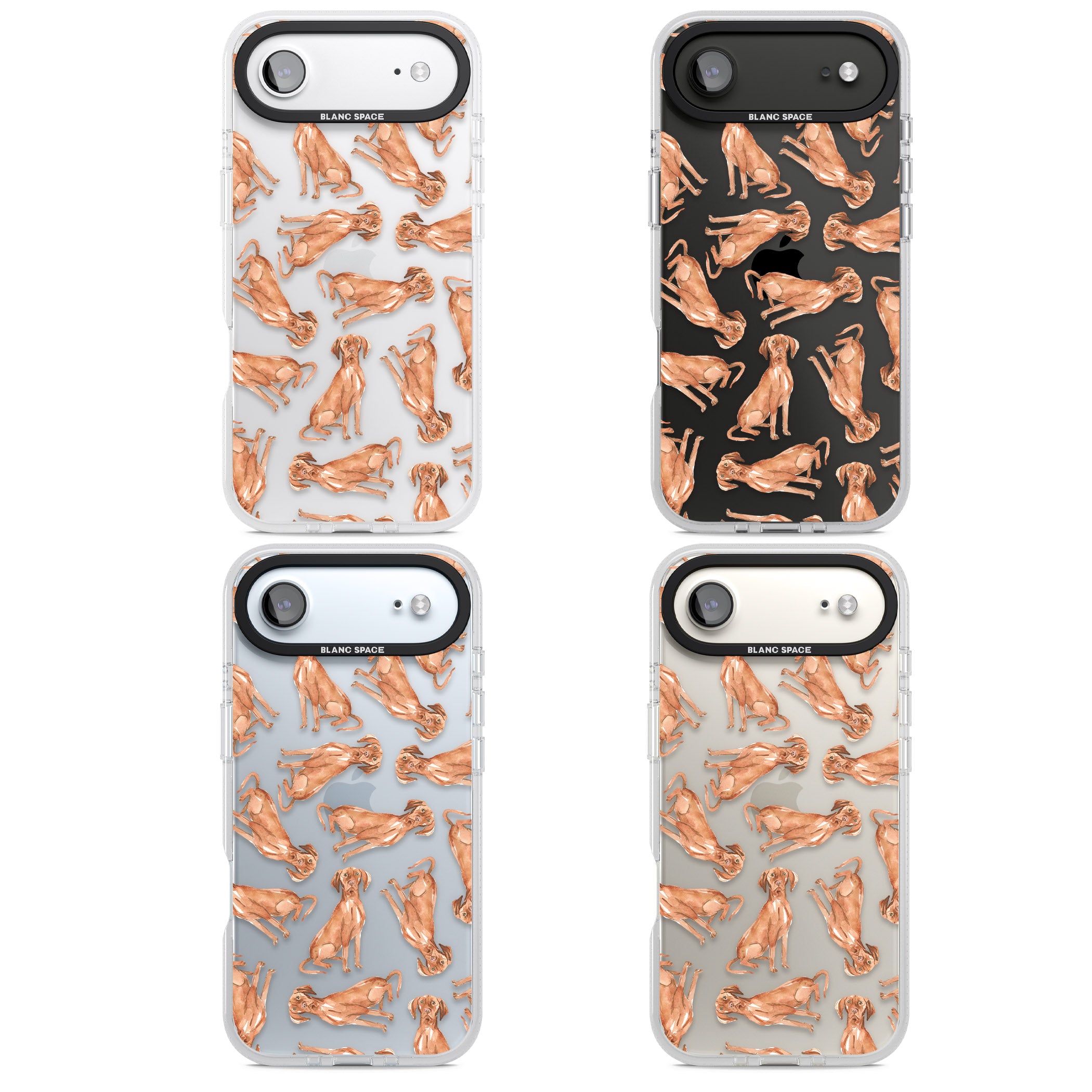 Hungarian Vizsla Watercolor Pattern iPhone 17 Air Impact Air Clear Phone Case APT Impact Protection