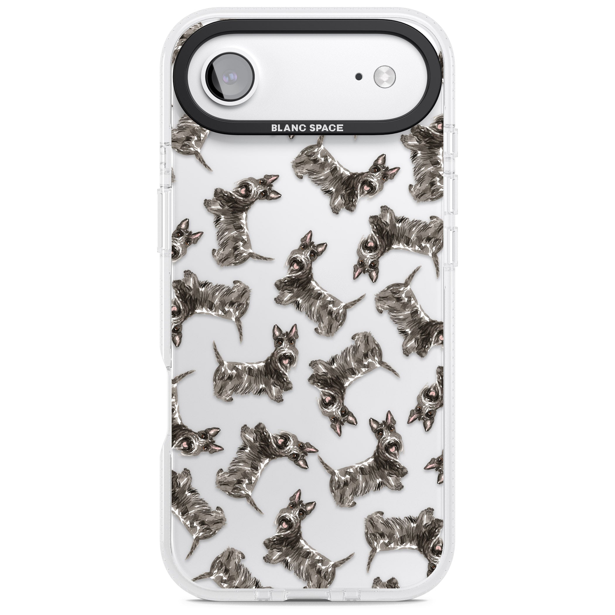 Scottish Terrier Pattern iPhone 17 Air Impact Air Clear Phone Case