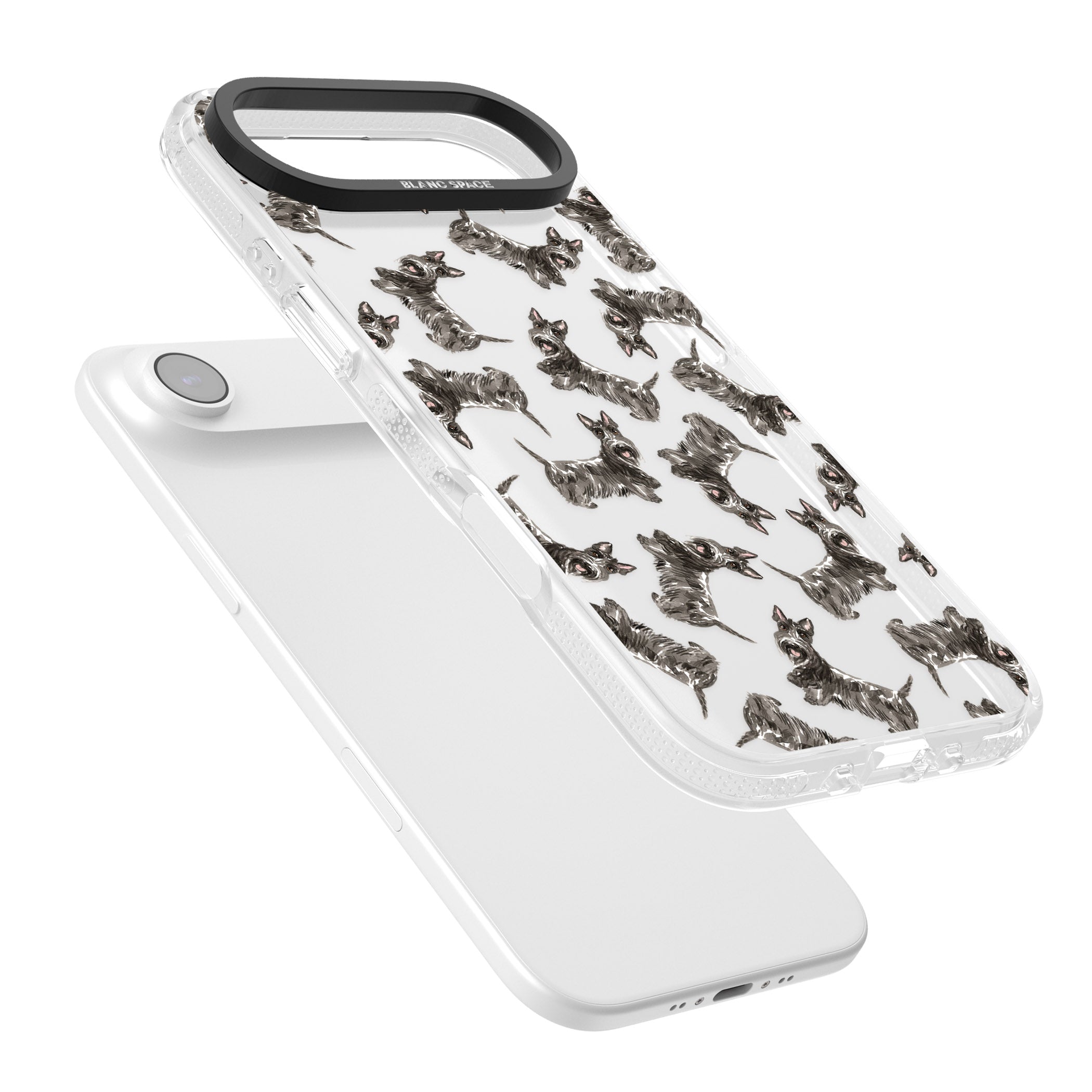 Scottish Terrier Pattern iPhone 17 Air Impact Air Clear Phone Case Colours